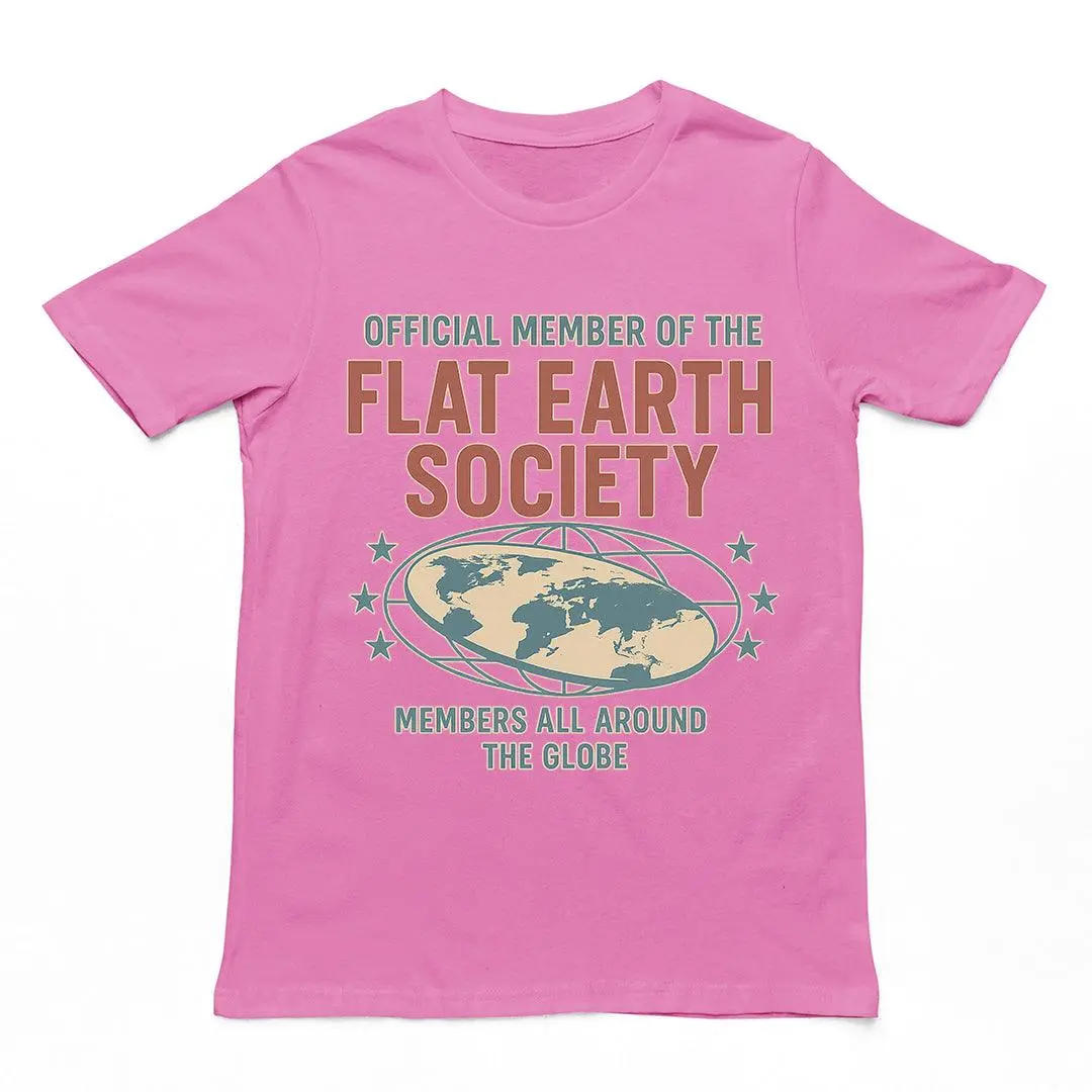 Offcial Member of the Flat Earth Society T-Shirt - Image 2