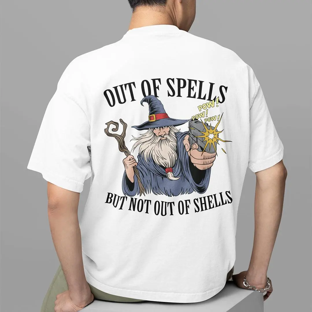 Out of Spells but Not Out of Shells T-Shirt (backprint) - Image 7