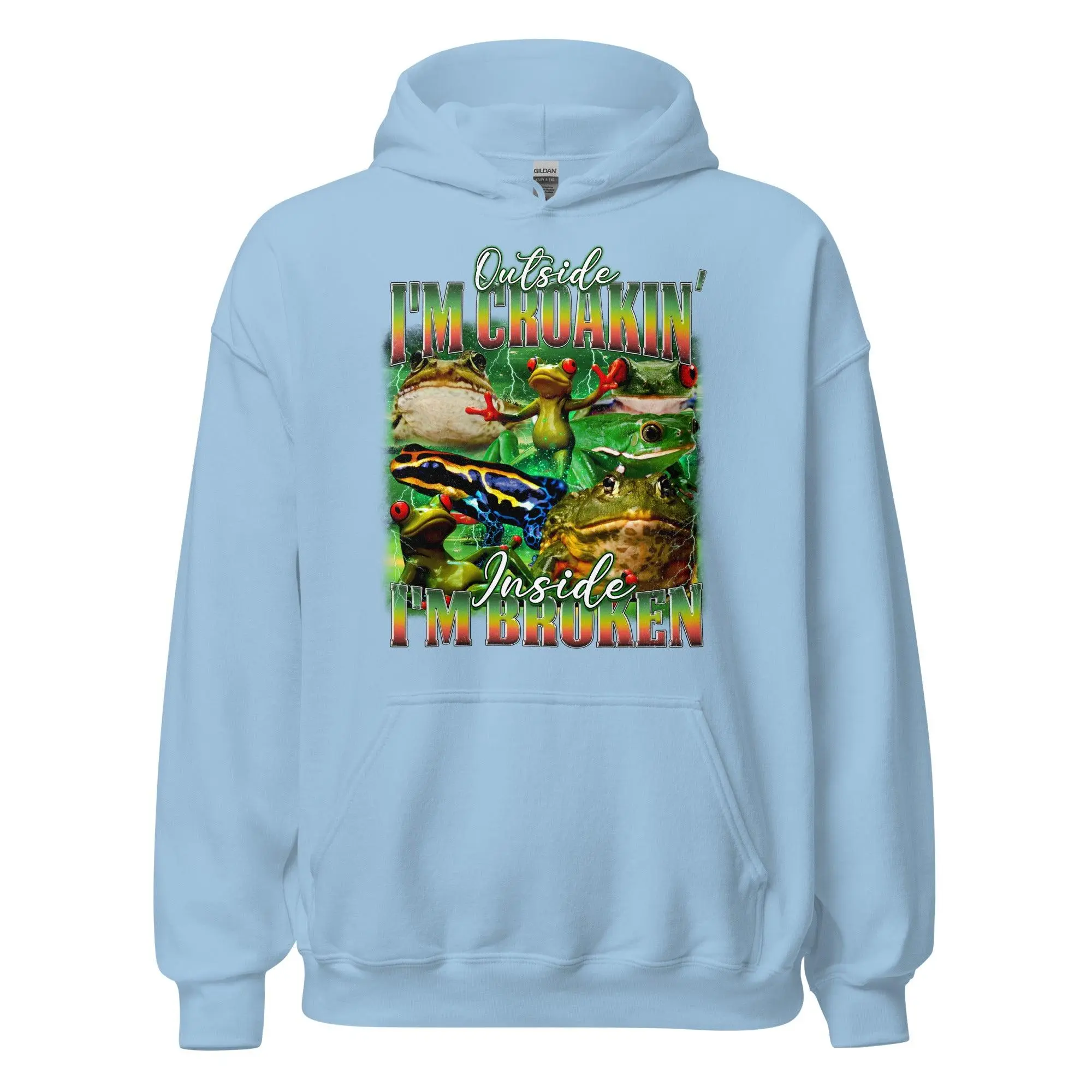 Outside I'm Croakin' Inside I'm Broken Hoodie - Image 5