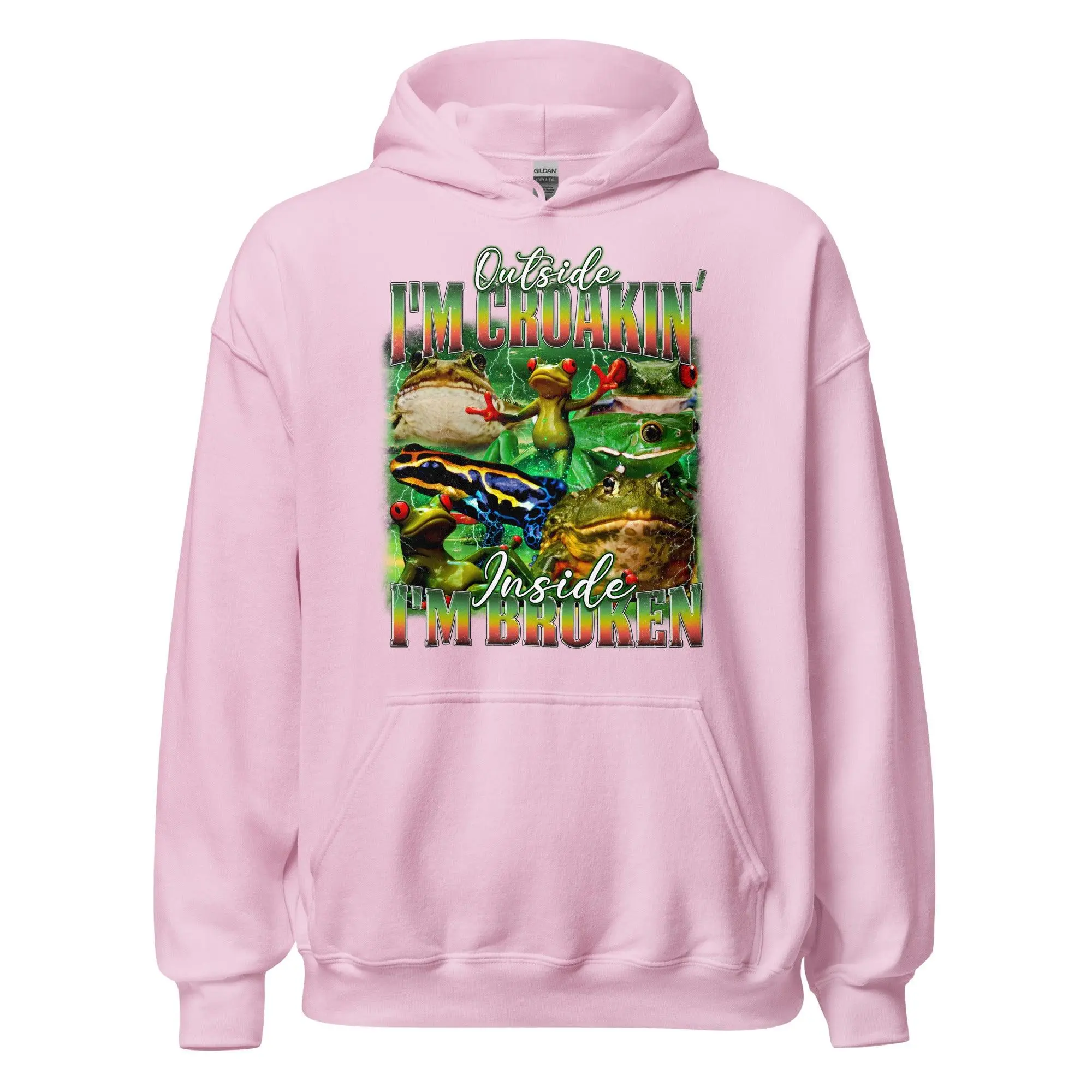 Outside I'm Croakin' Inside I'm Broken Hoodie - Image 6