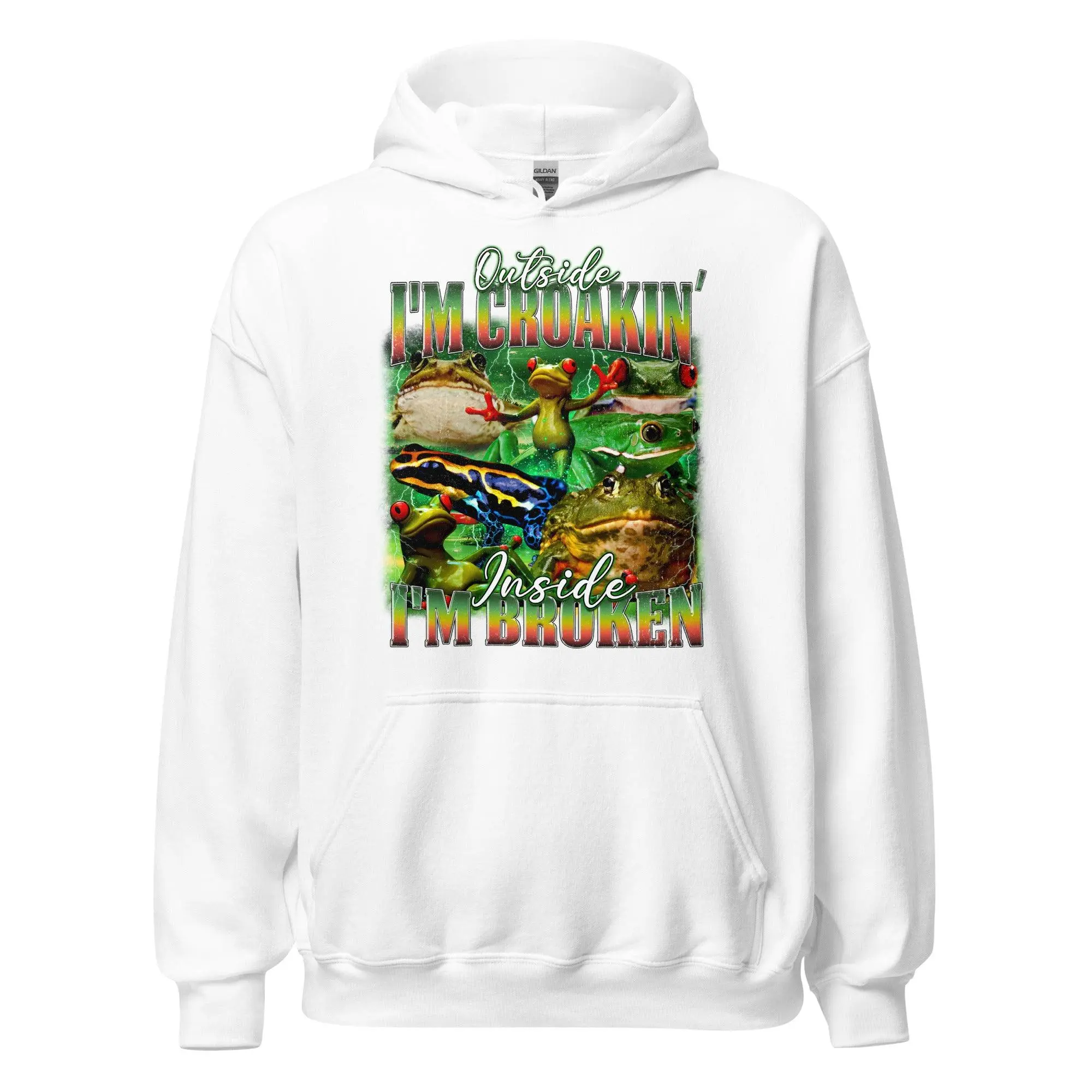 Outside I'm Croakin' Inside I'm Broken Hoodie - Image 7