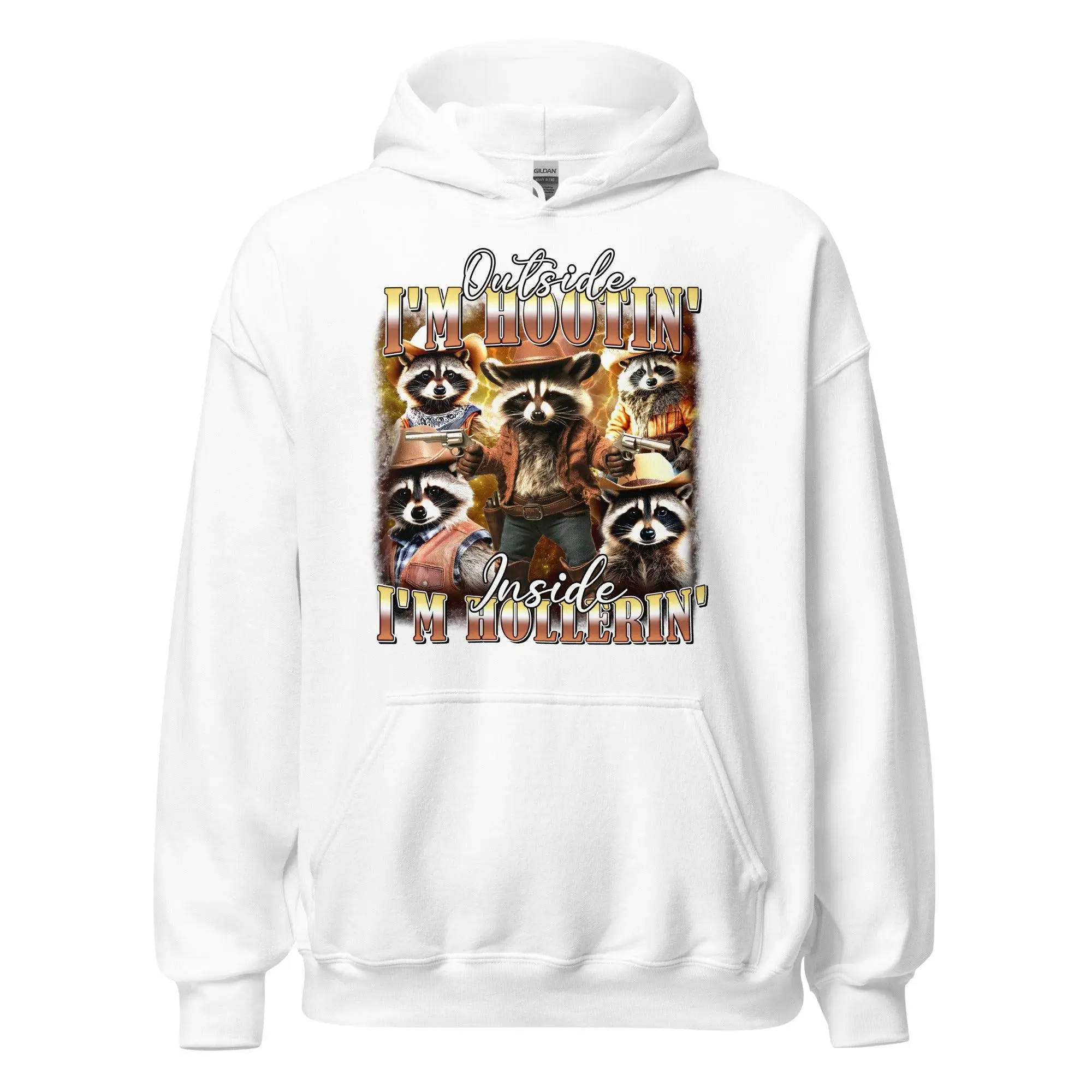 Outside I'm Hootin' Inside I'm Hollerin Hoodie - Image 7