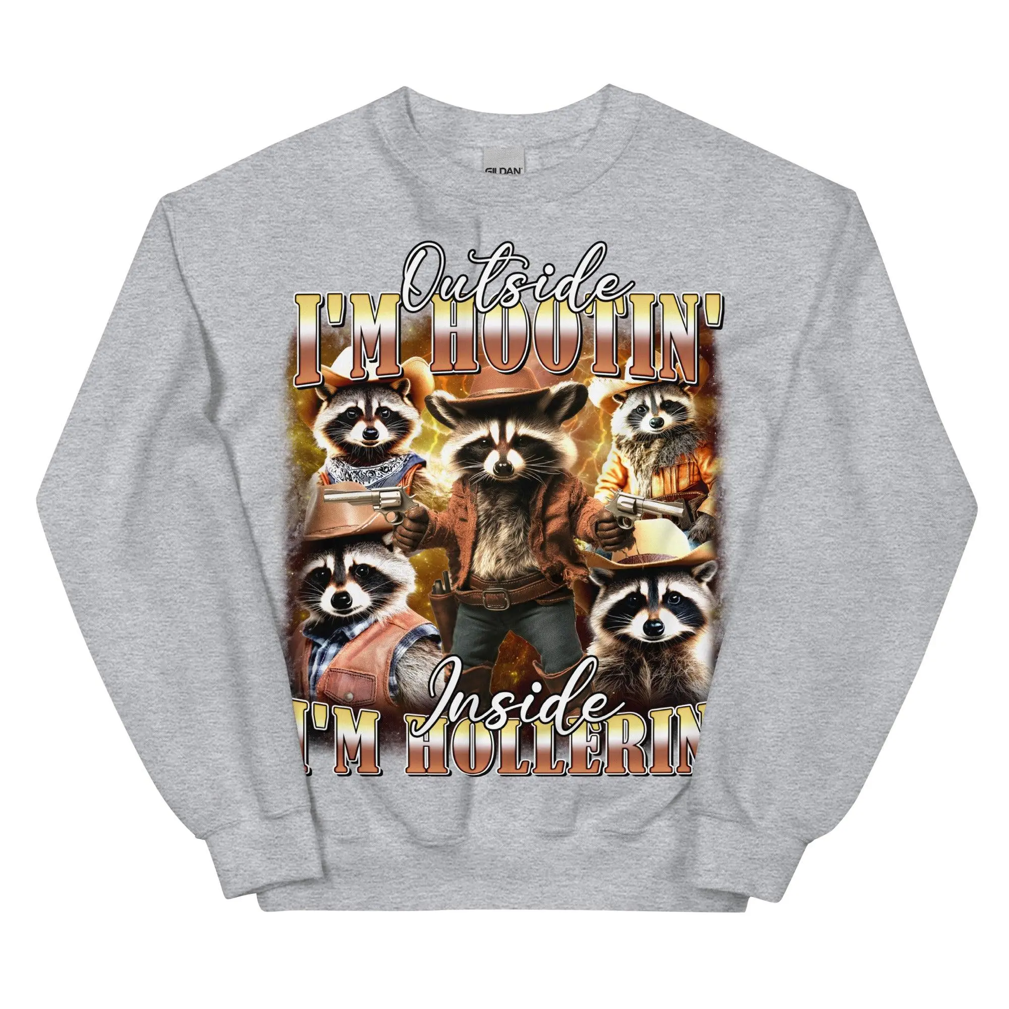 Outside I'm Hootin' Inside I'm Hollerin sweatshirt - Image 7