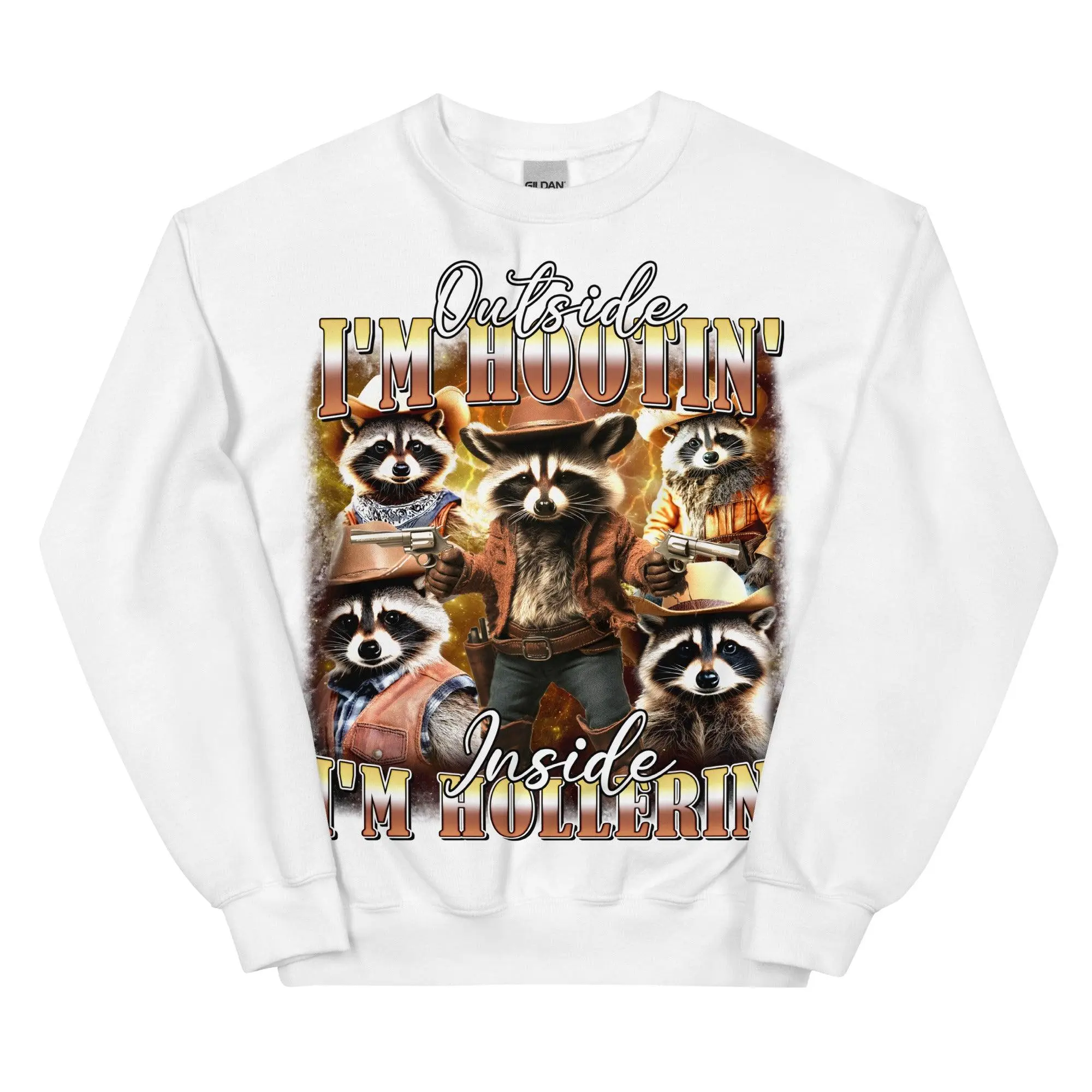 Outside I'm Hootin' Inside I'm Hollerin sweatshirt - Image 9