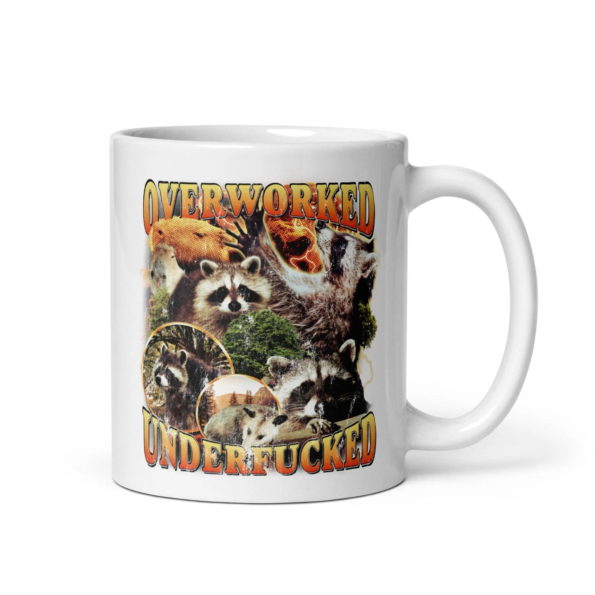 Overworked Underfucked White glossy mug - Image 2