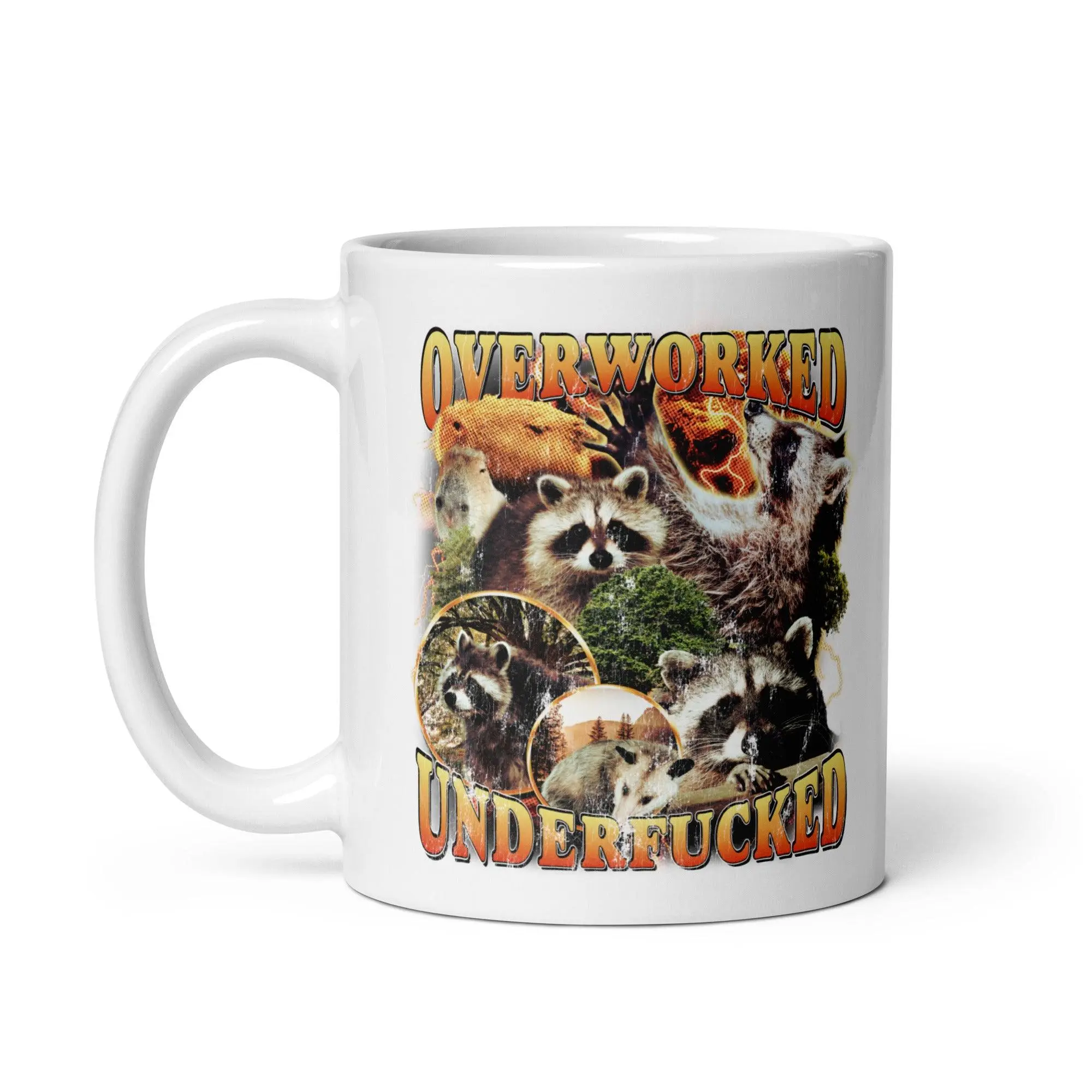 Overworked Underfucked White glossy mug - Image 3