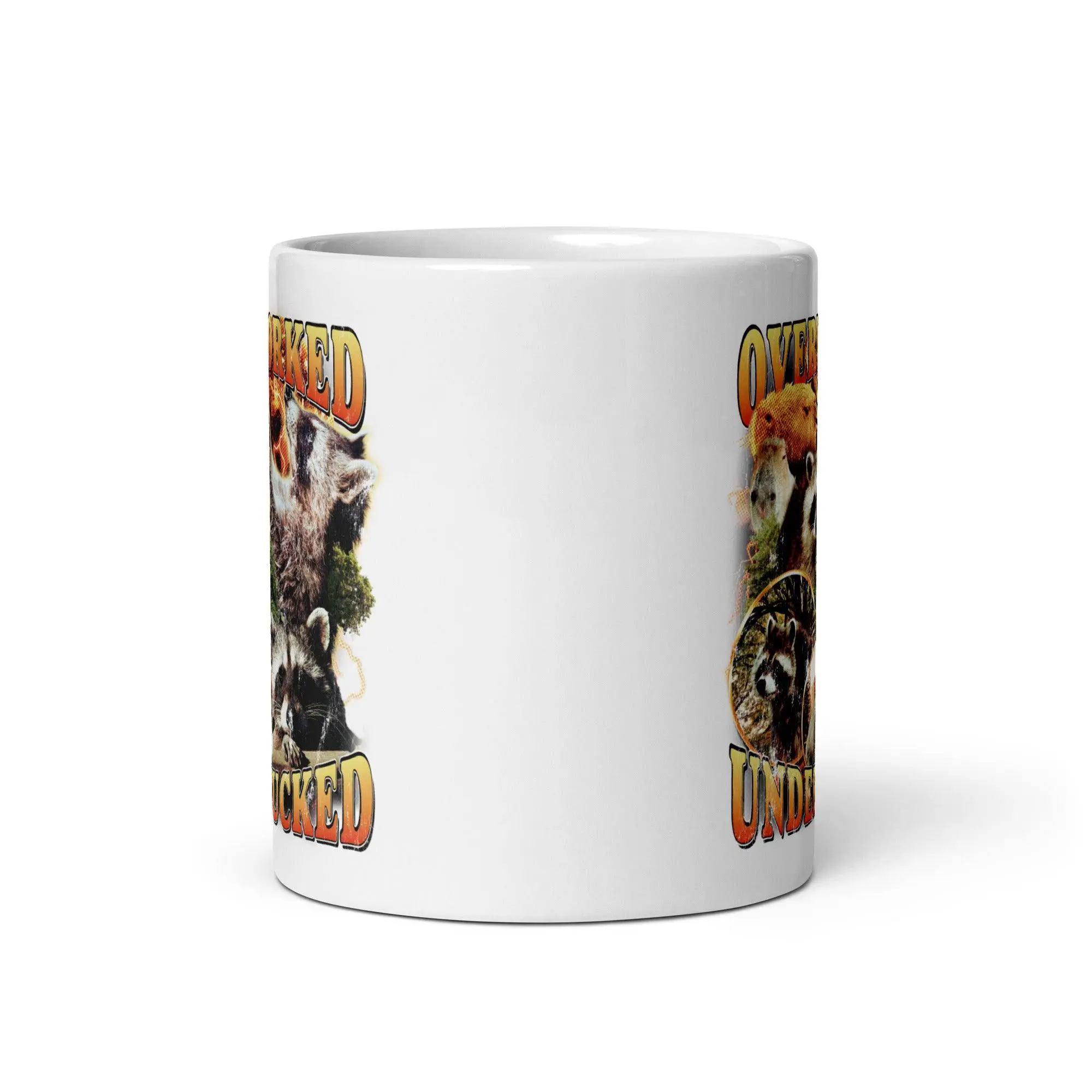 Overworked Underfucked White glossy mug - Image 5