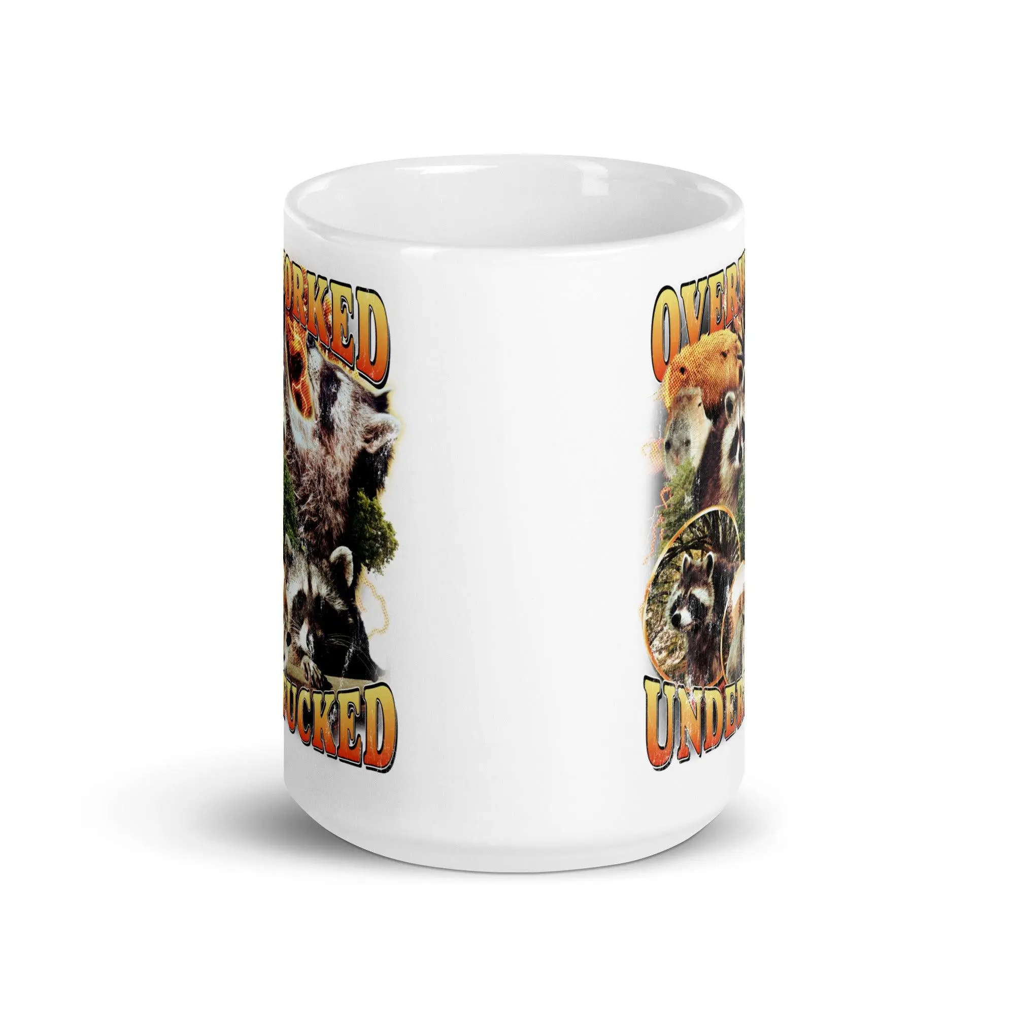 Overworked Underfucked White glossy mug - Image 8