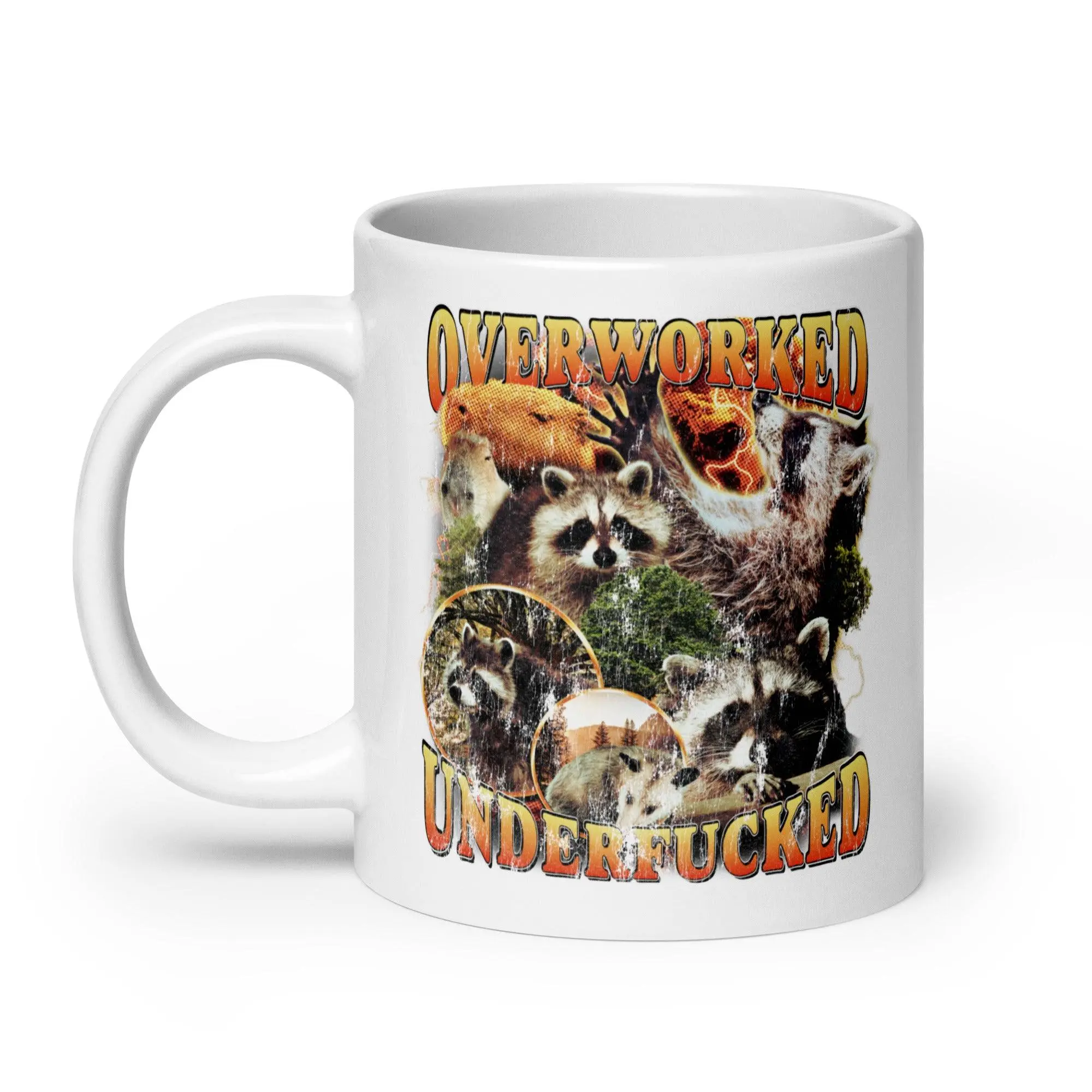 Overworked Underfucked White glossy mug - Image 9