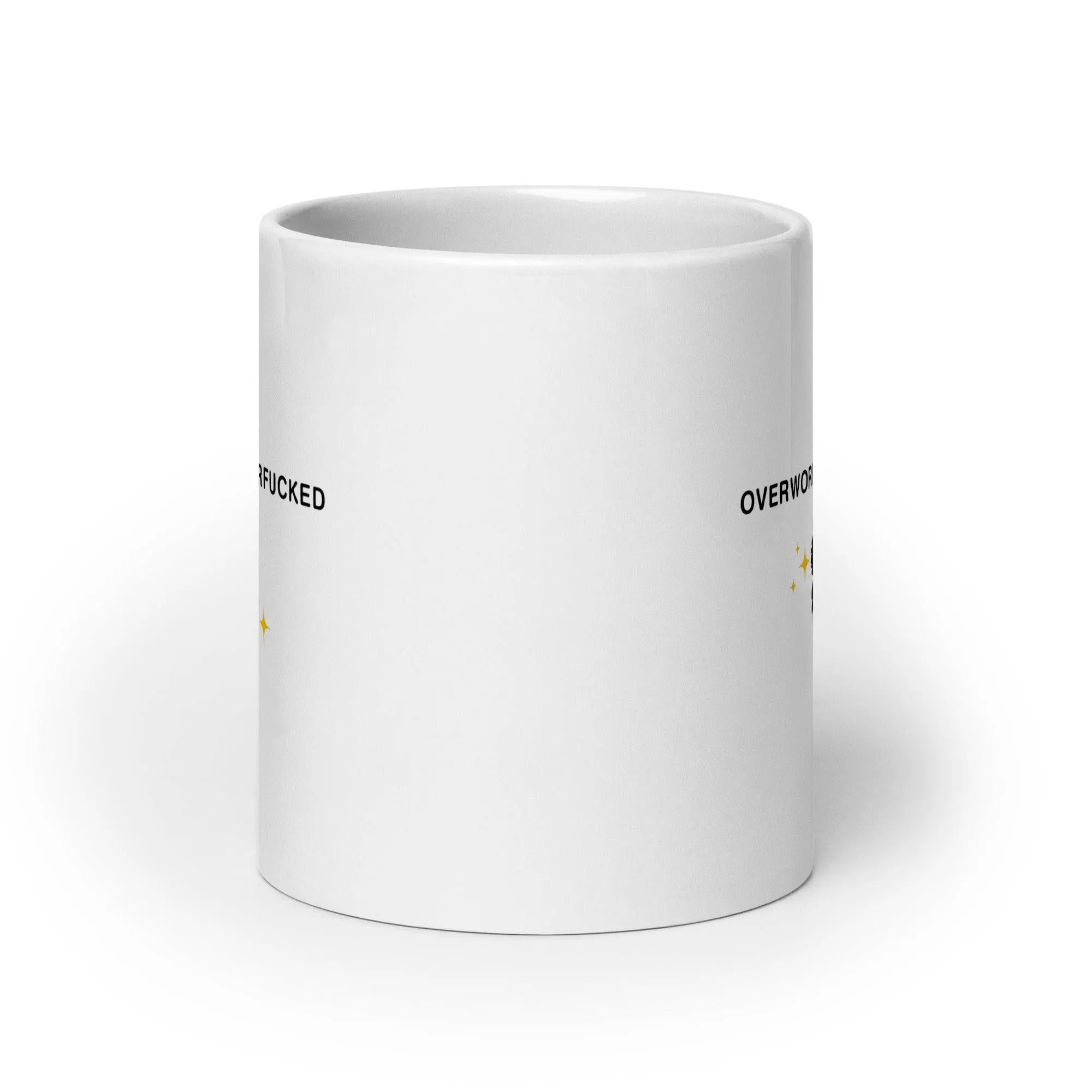 Overworked Underfucked White glossy mug - Image 10