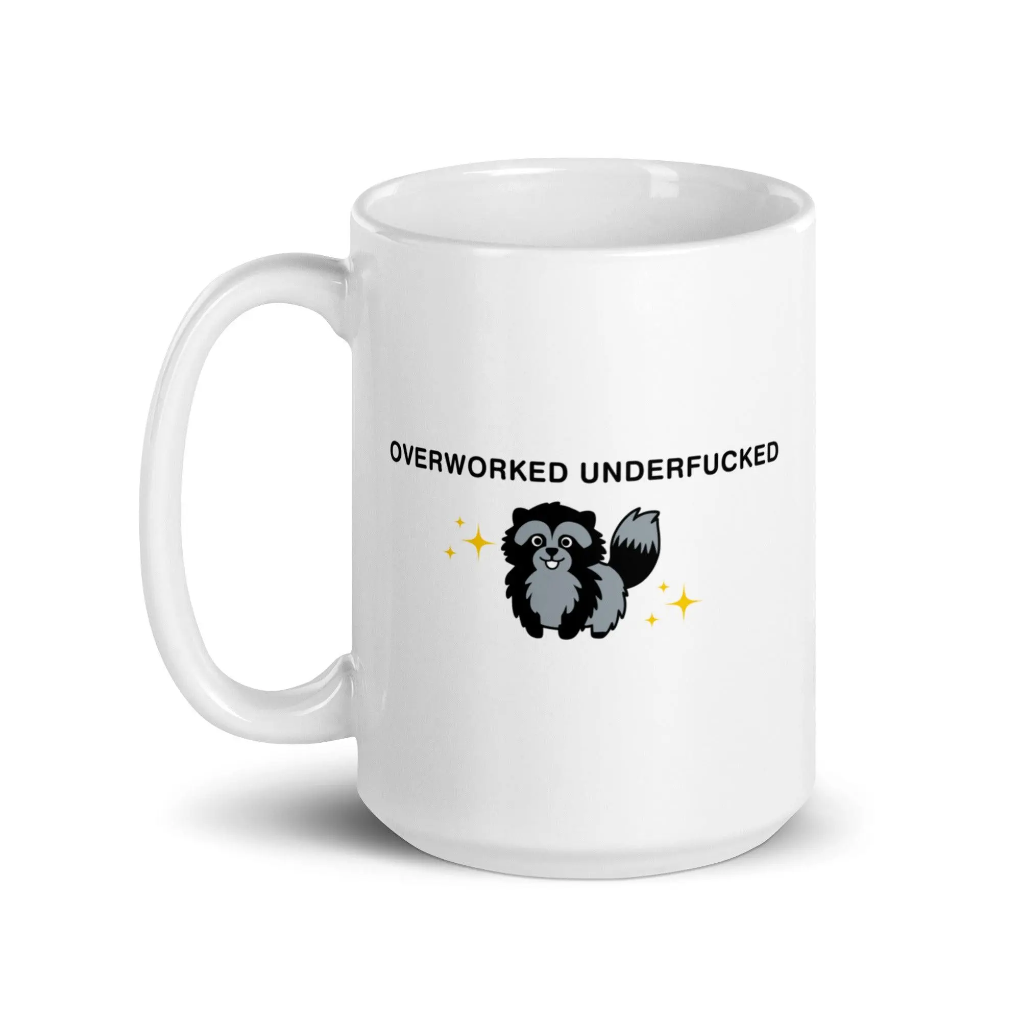 Overworked Underfucked White glossy mug - Image 7