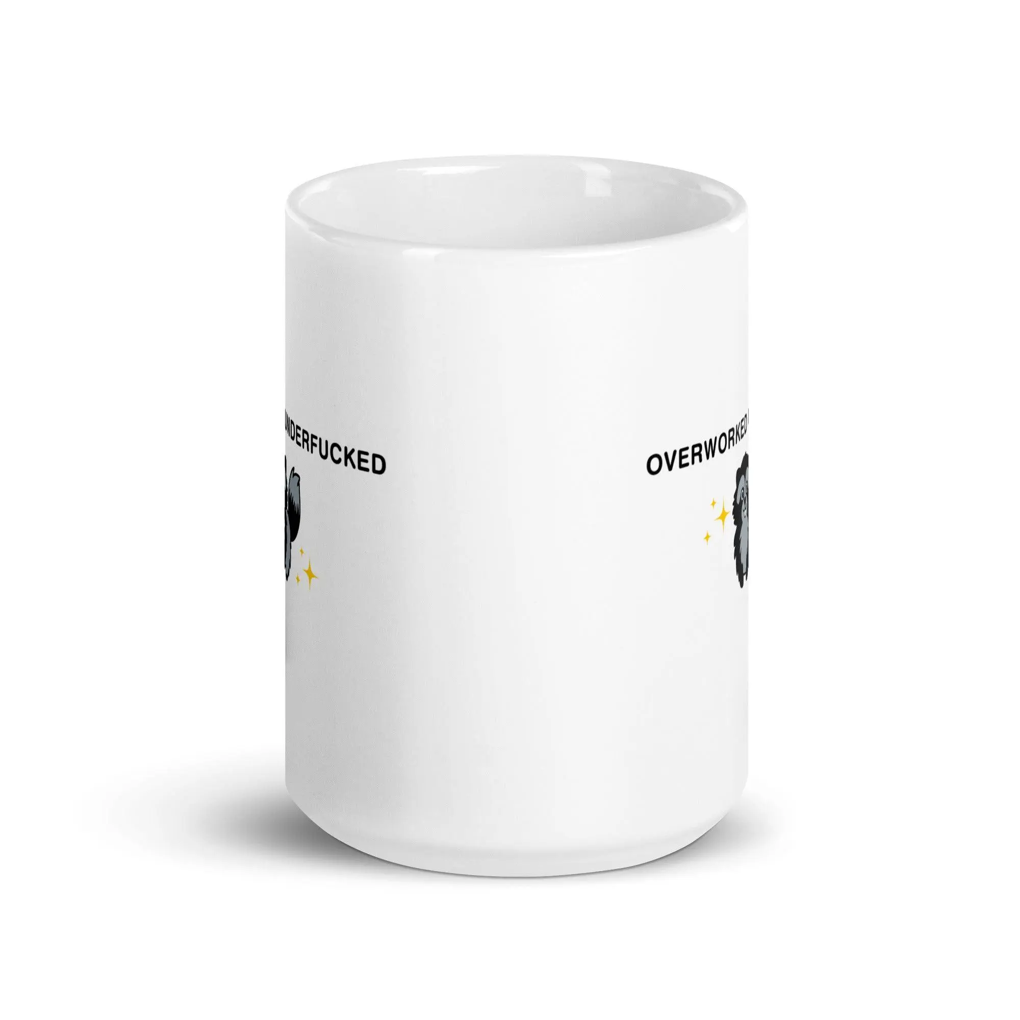 Overworked Underfucked White glossy mug - Image 8