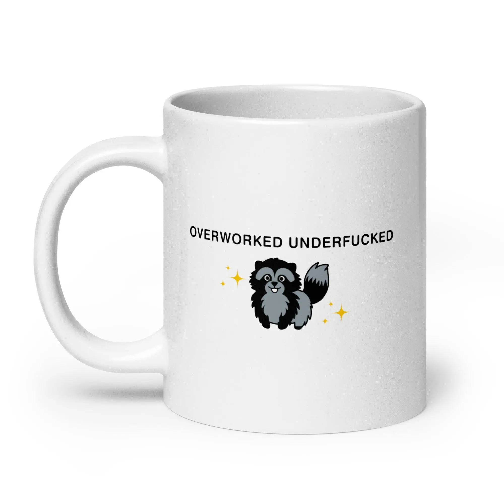 Overworked Underfucked White glossy mug - Image 9