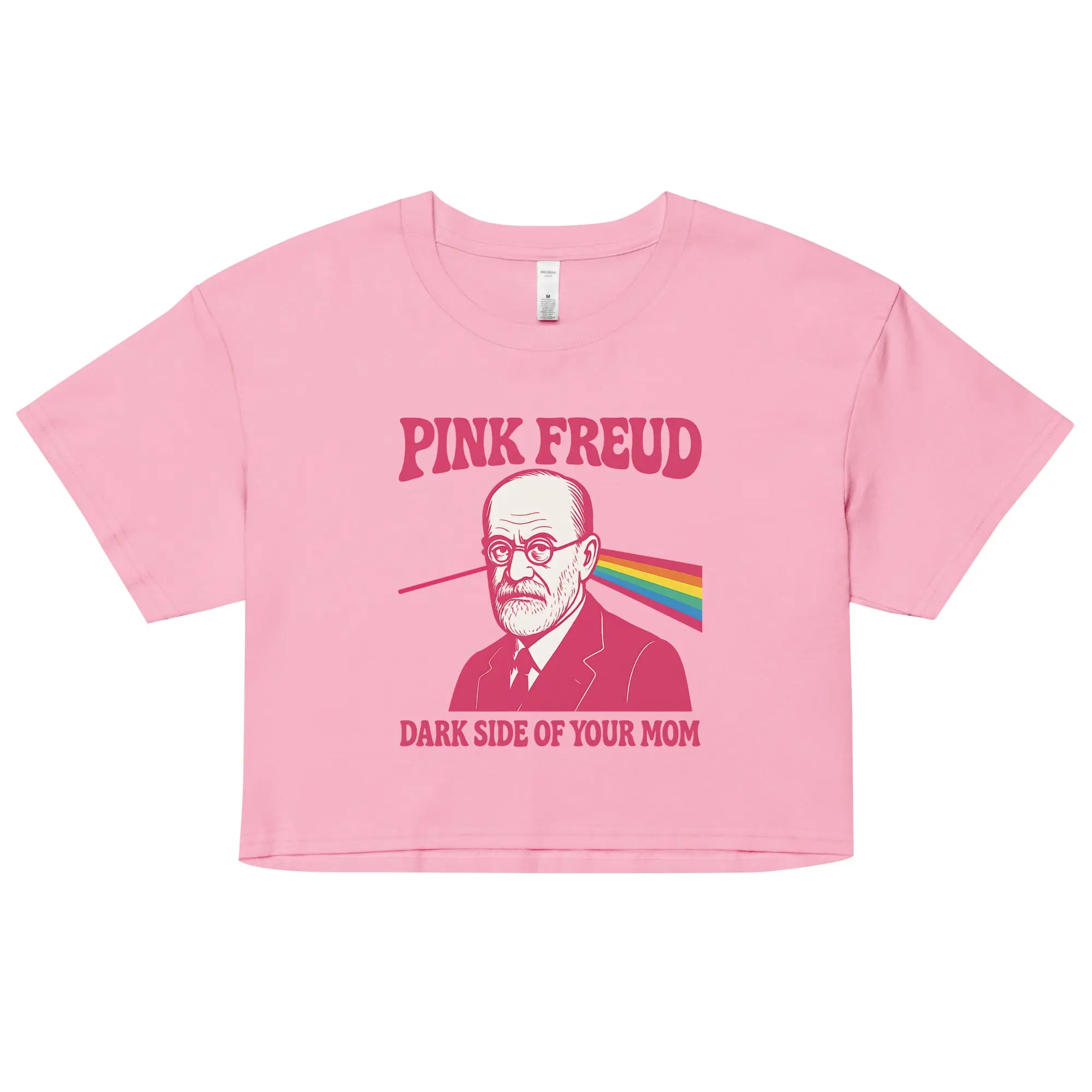 Pink Freud Dark Side of your Mom value Women’s crop top - Image 2