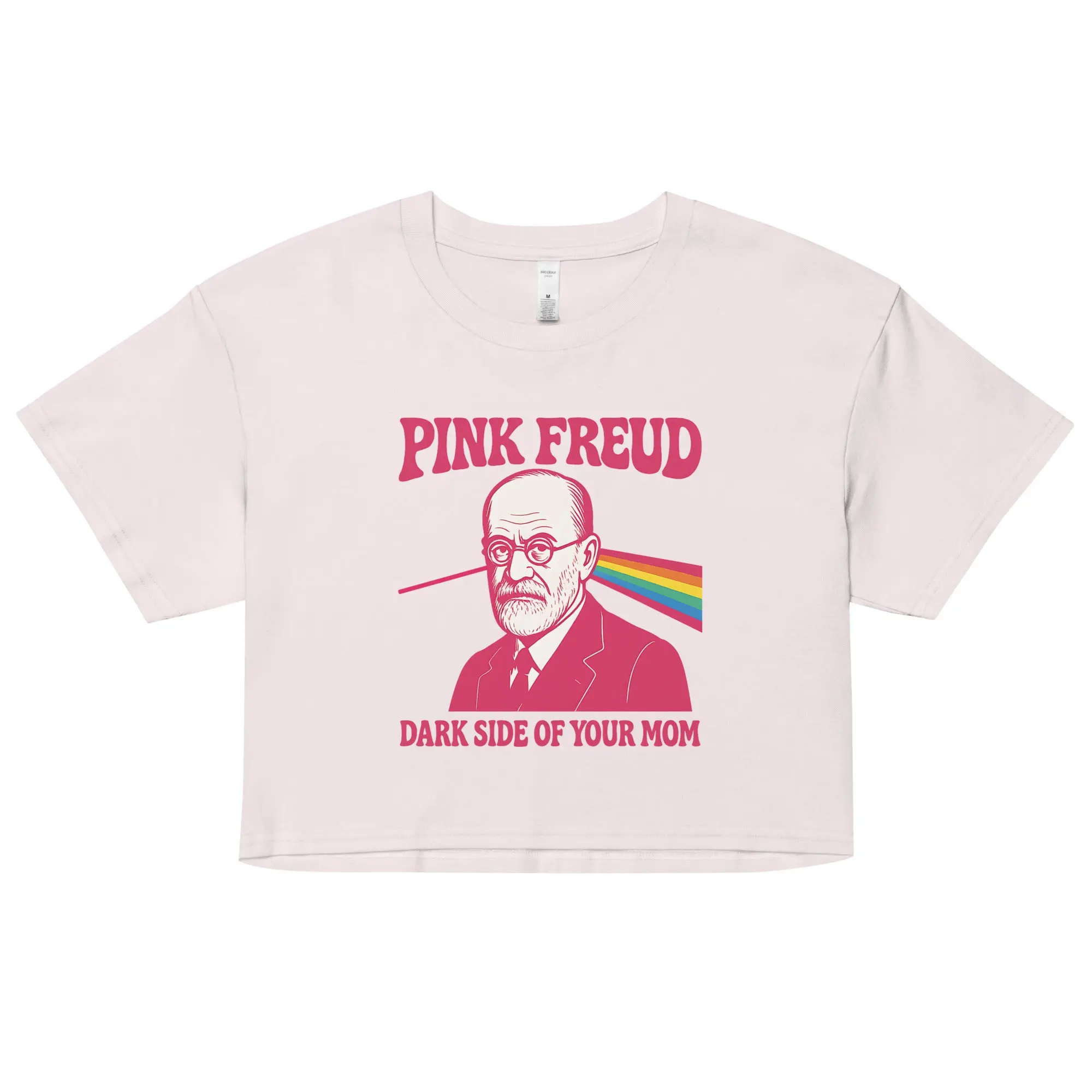 Pink Freud Dark Side of your Mom value Women’s crop top - Image 4