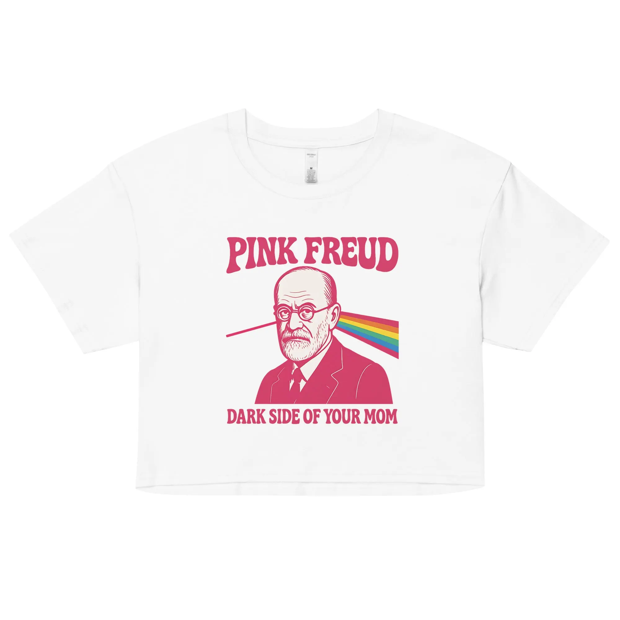 Pink Freud Dark Side of your Mom value Women’s crop top - Image 5