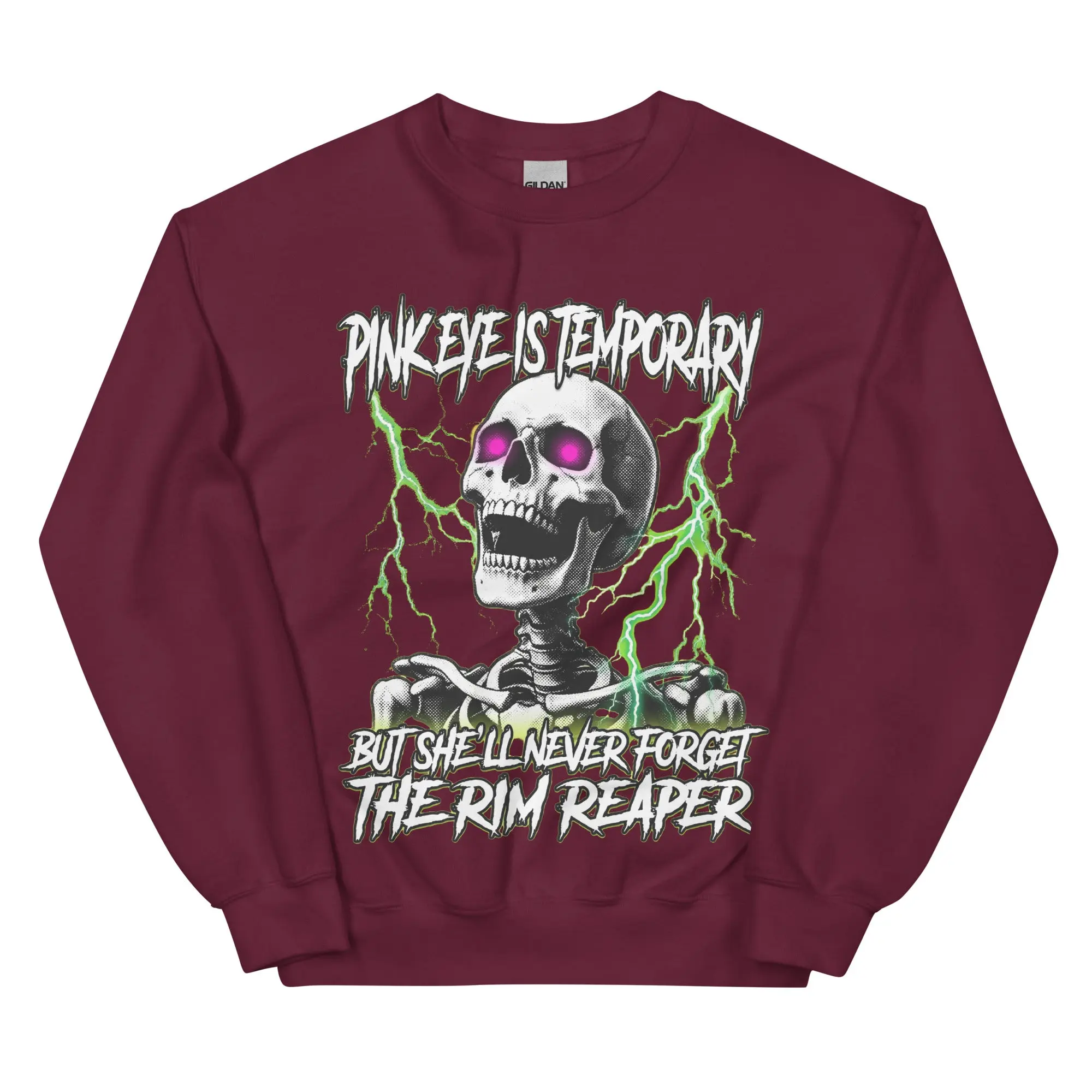 Pinkeye is temporary but she'll never forget the rim reaper sweatshirt - Image 5