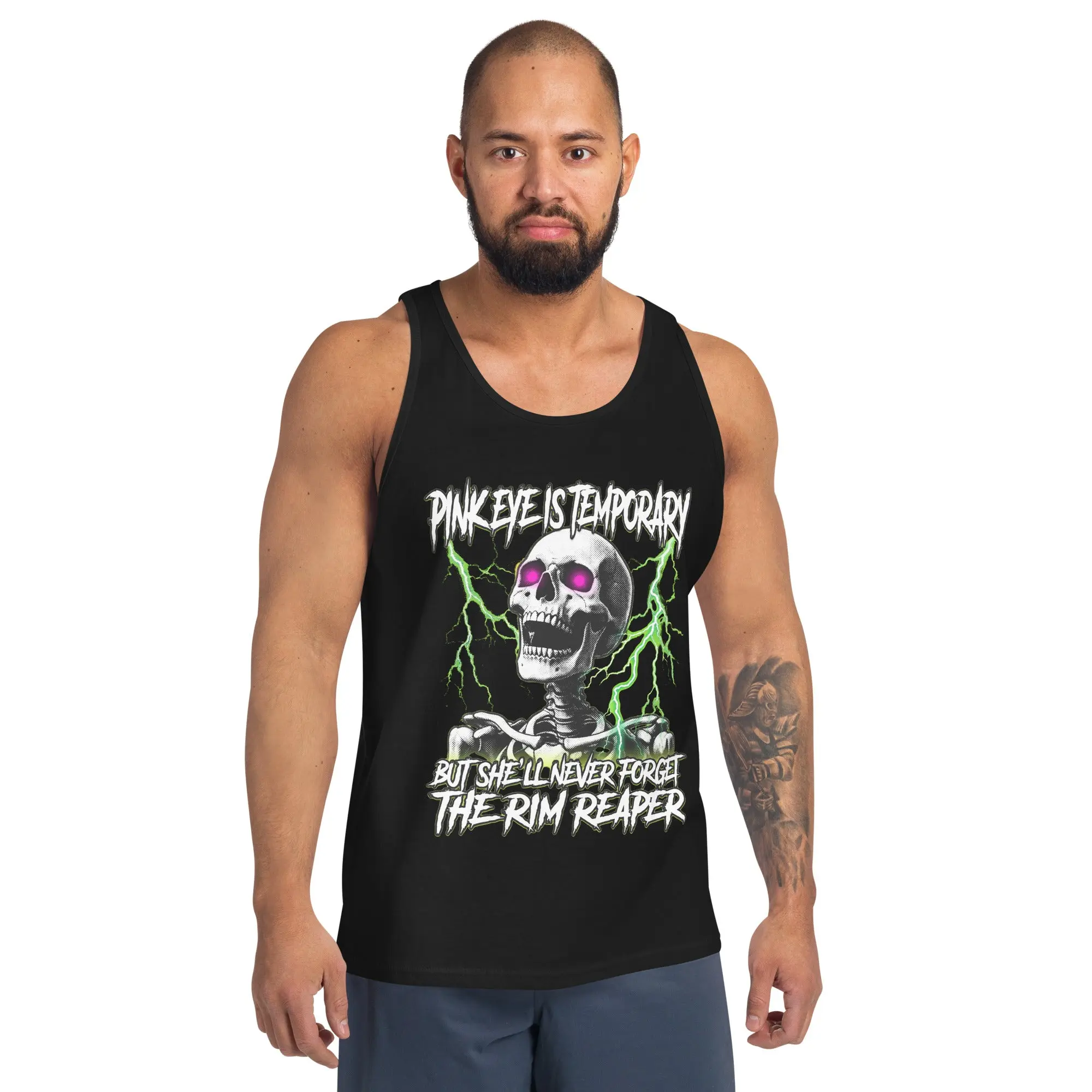 Pinkeye is temporary but she'll never forget the rim reaper Tank Top - Image 4
