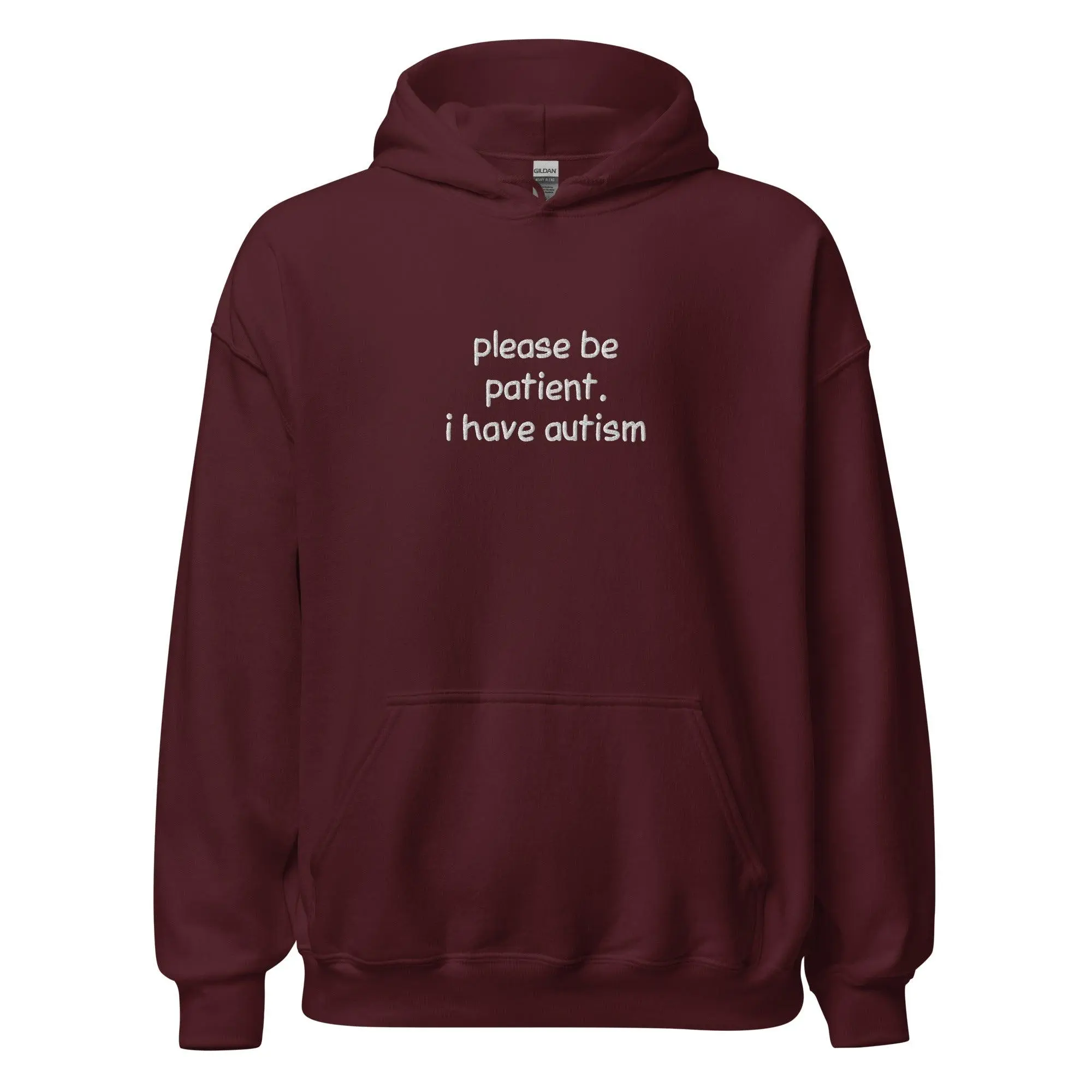 Please Be Patient I Have Autism Embroidered Hoodie - Image 6