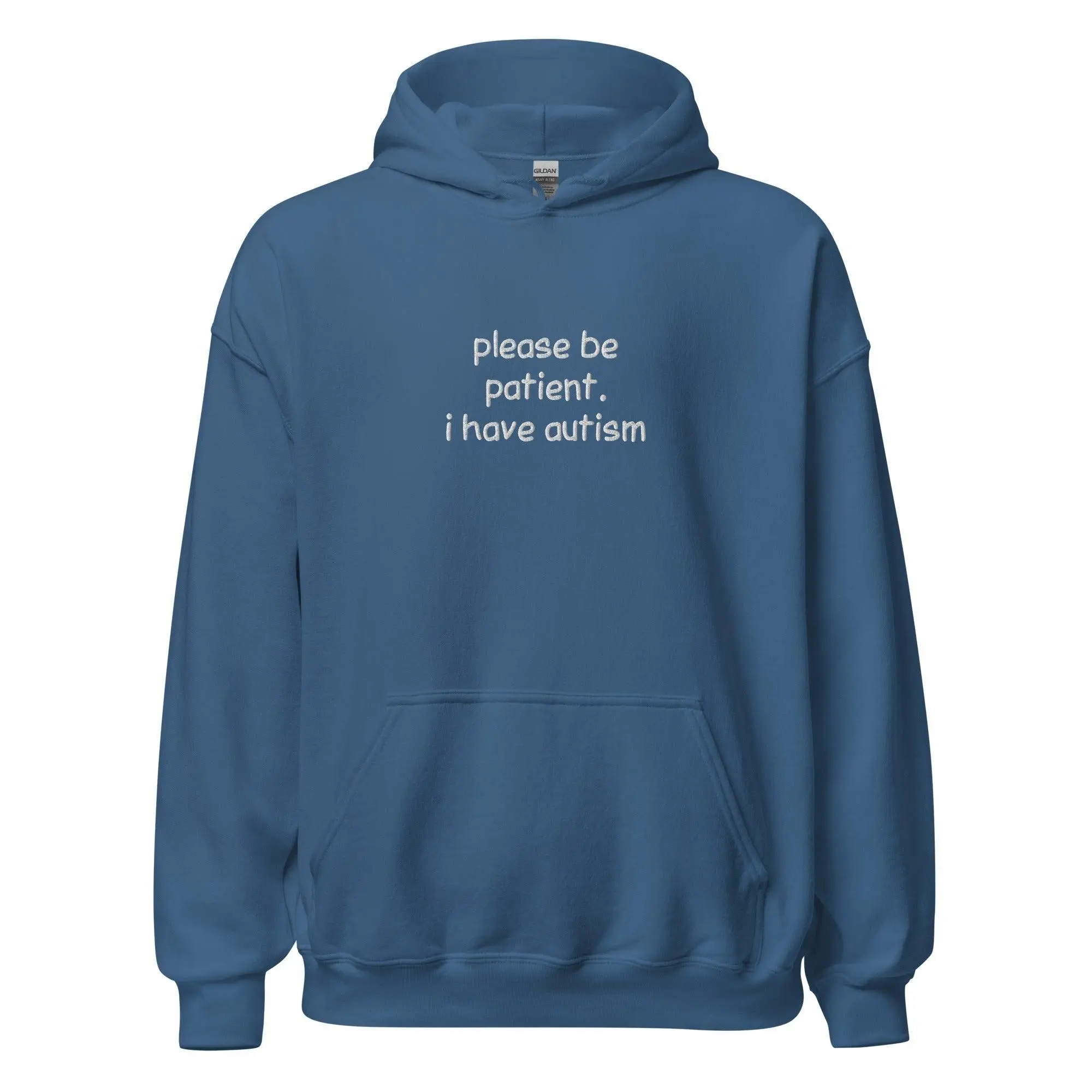 Please Be Patient I Have Autism Embroidered Hoodie - Image 7