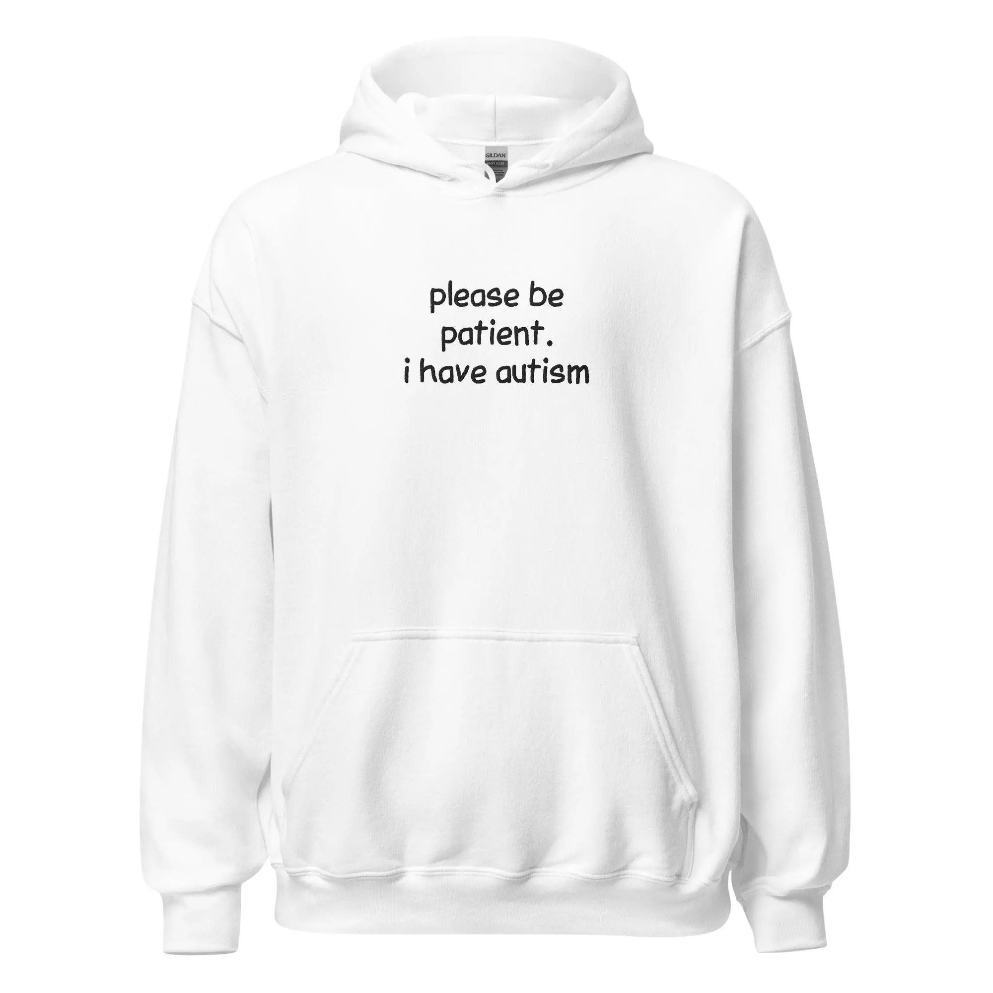 Please Be Patient I Have Autism Embroidered Hoodie - Image 8