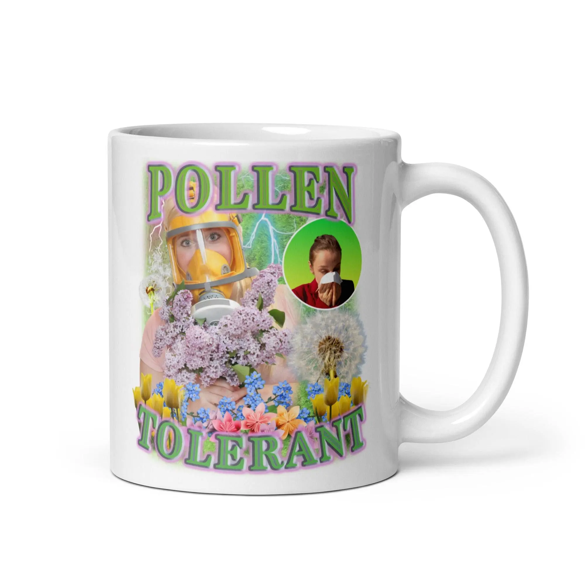 Pollen tolerant White glossy mug - Image 2