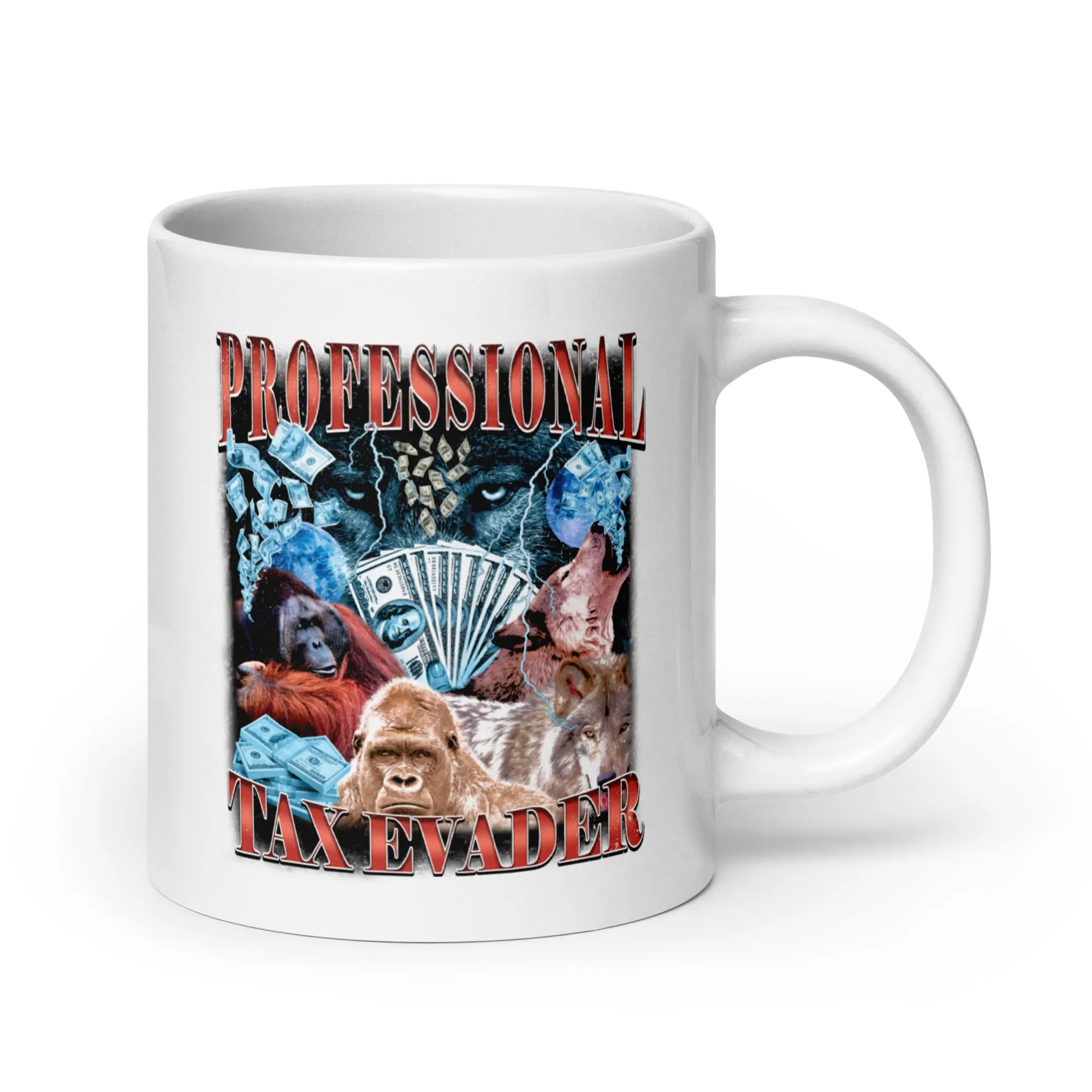 Professional Tax Evader White glossy mug - Image 6