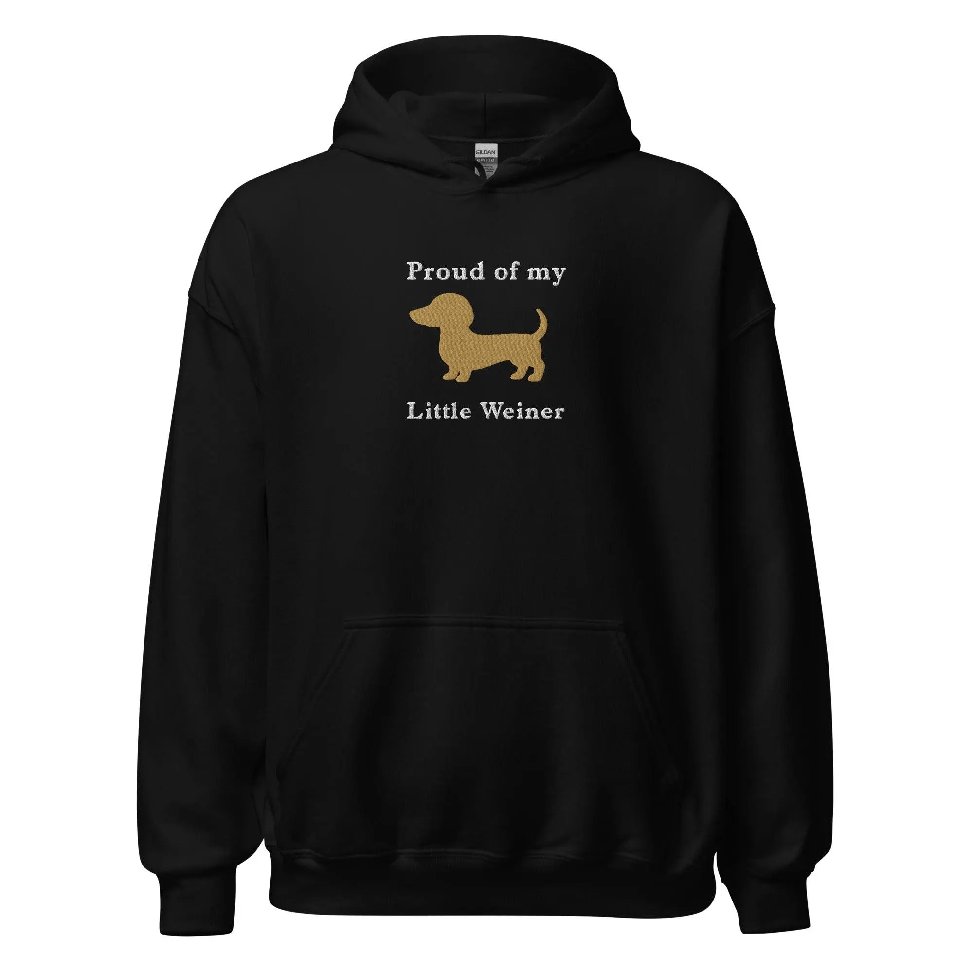 Proud of my little weiner (embroidered) Hoodie - Image 2