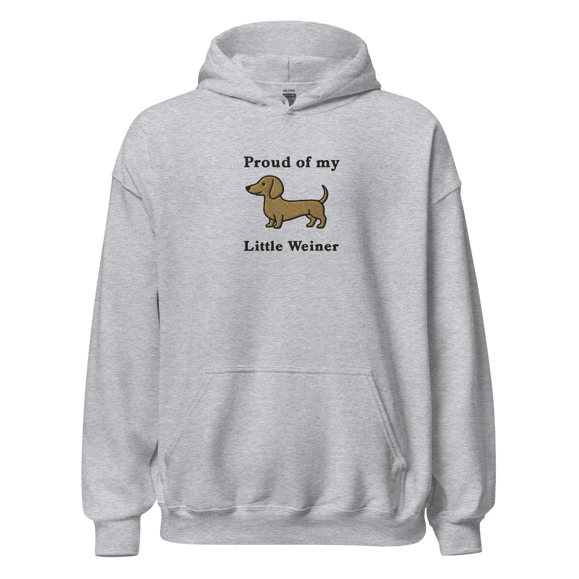 Proud of my little weiner (embroidered) Hoodie - Image 5