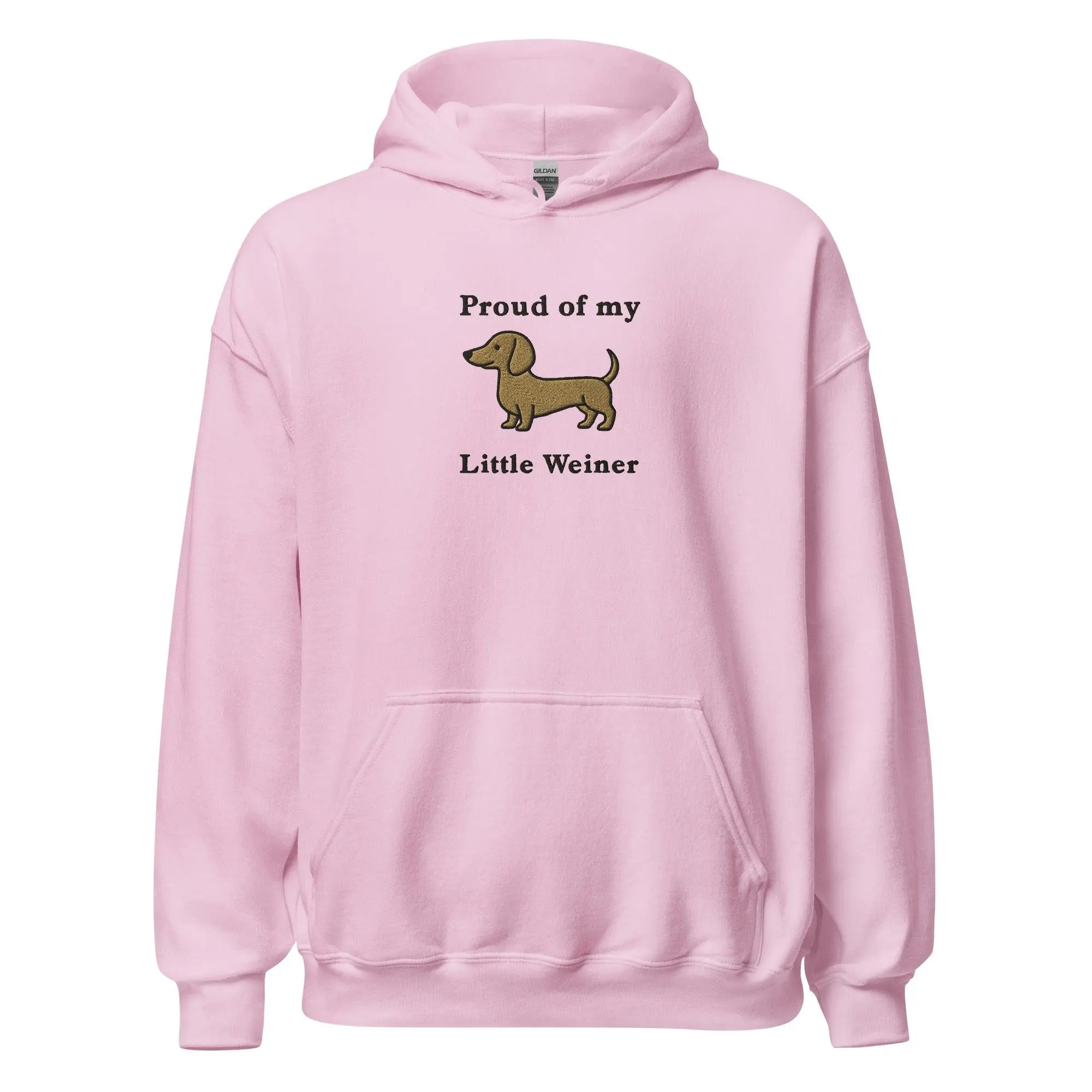 Proud of my little weiner (embroidered) Hoodie - Image 7