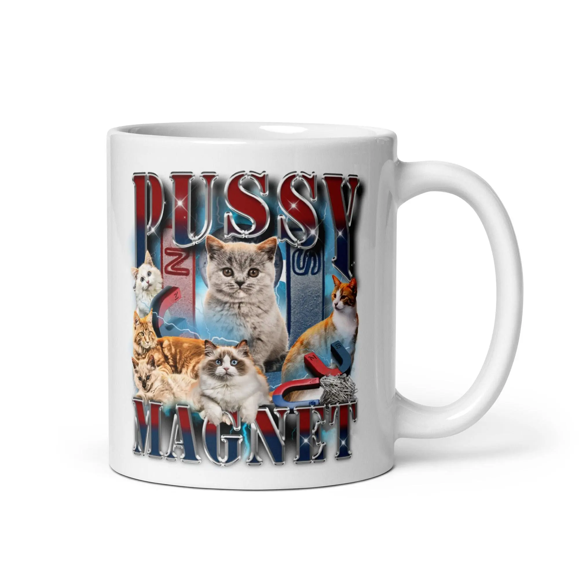 Pussy Magnet White glossy mug - Image 2