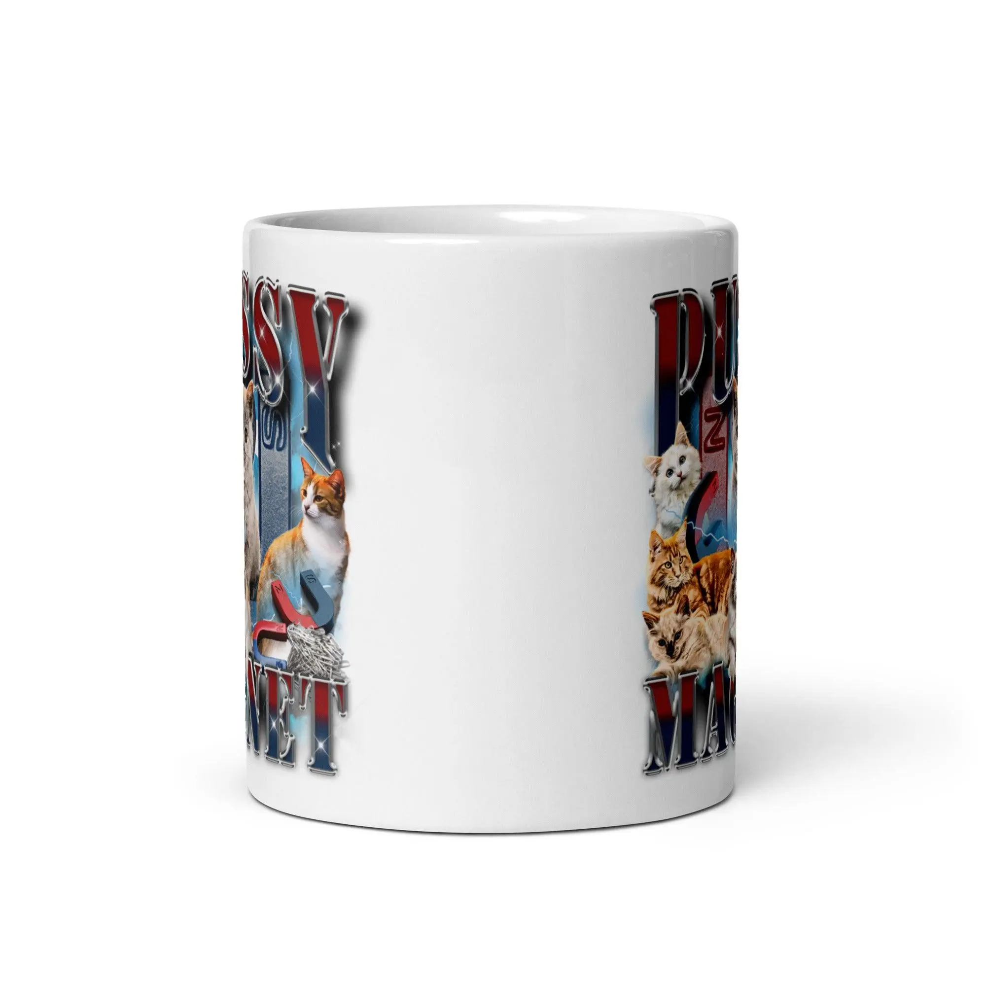 Pussy Magnet White glossy mug - Image 5