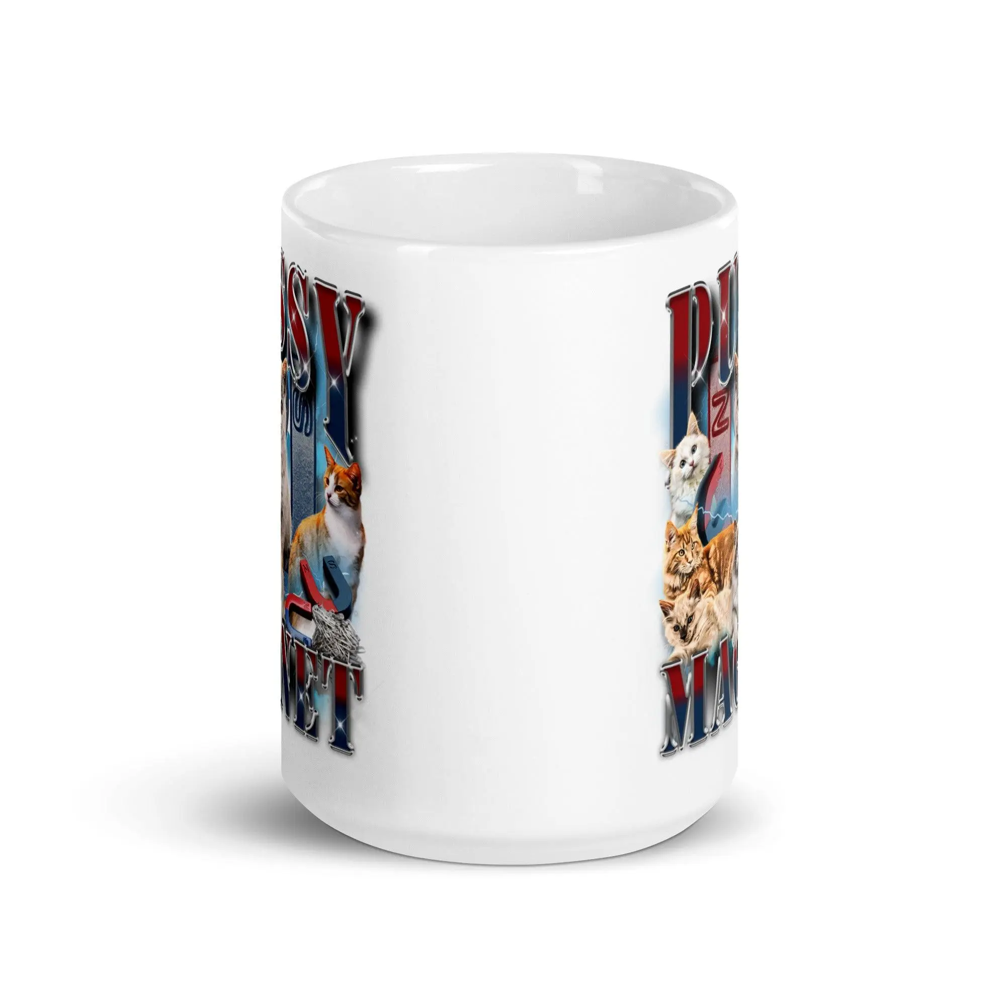 Pussy Magnet White glossy mug - Image 8