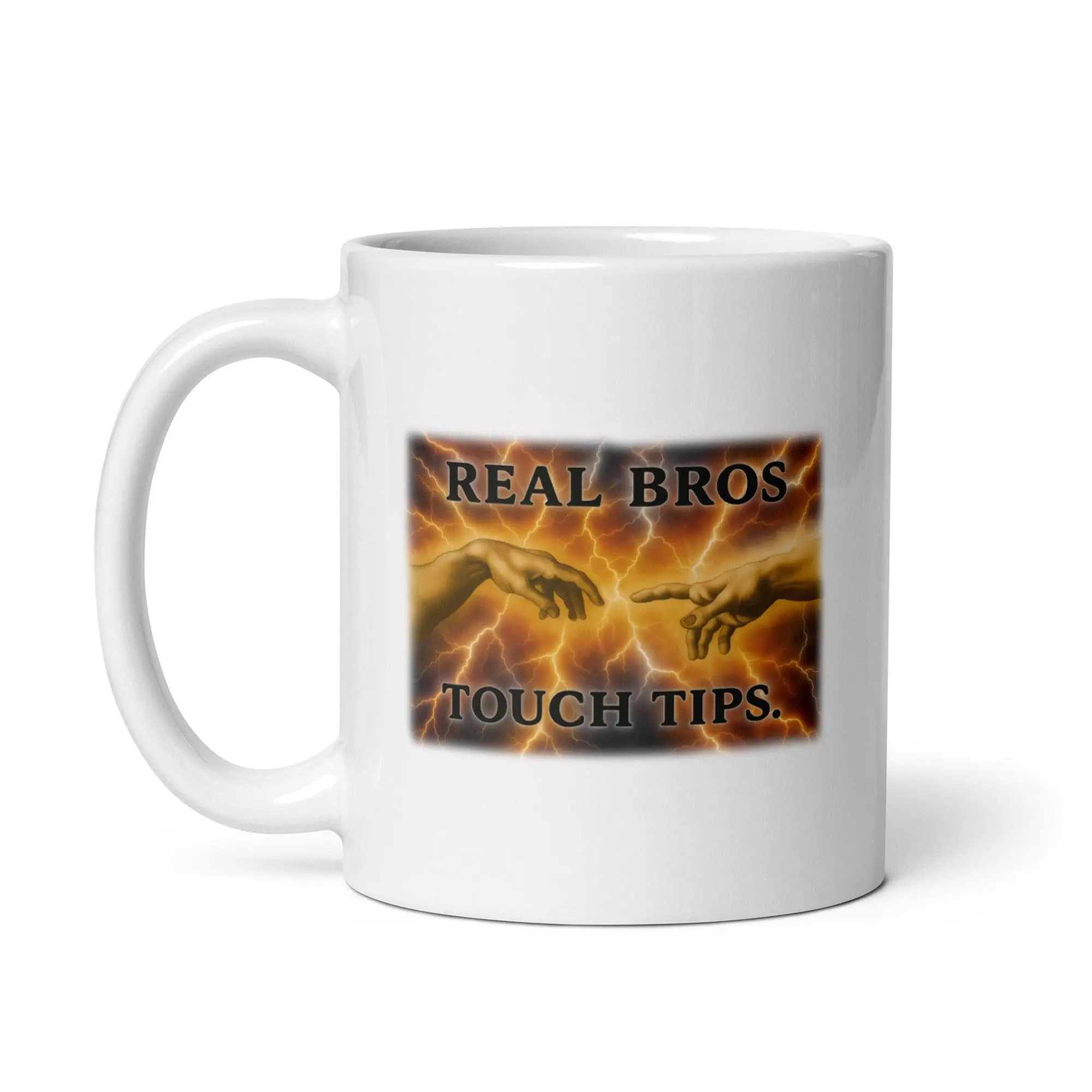 Real Bros Touch White glossy mug - Image 3
