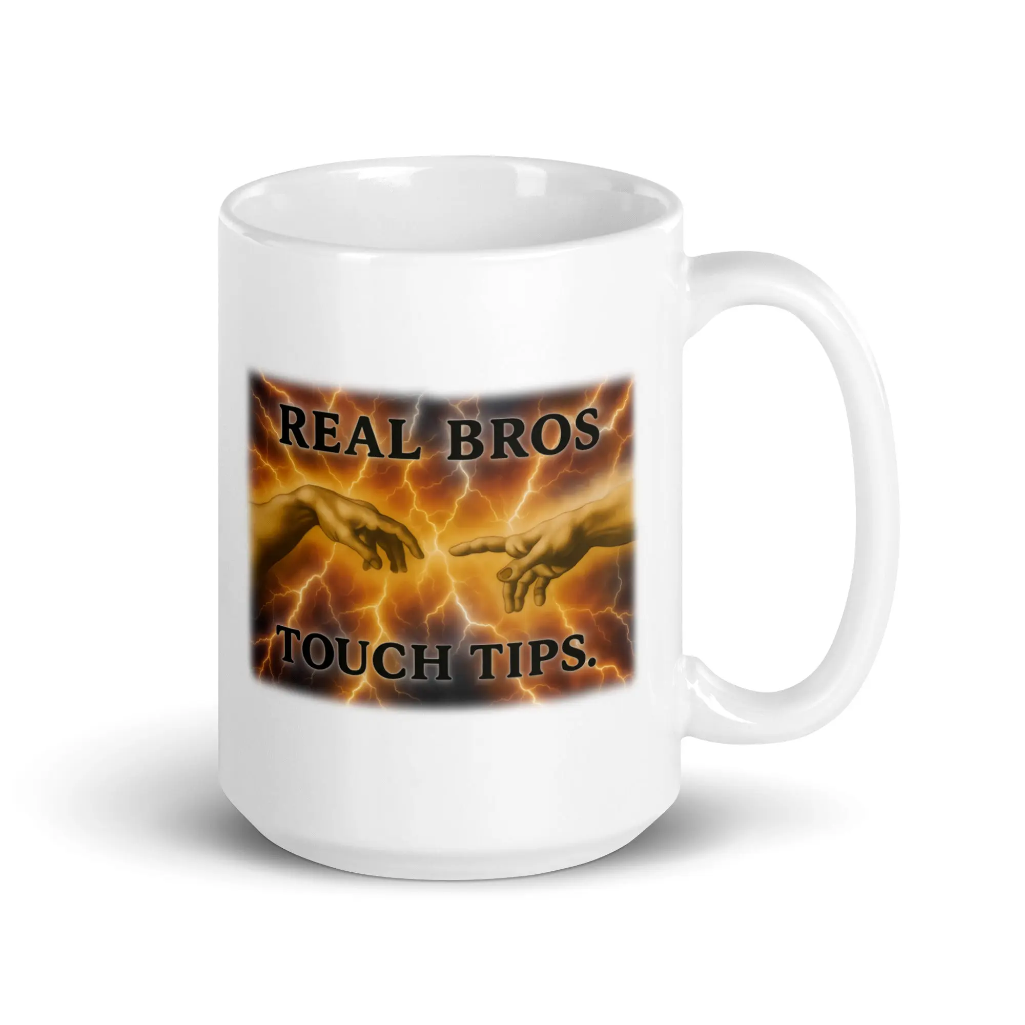 Real Bros Touch White glossy mug - Image 5