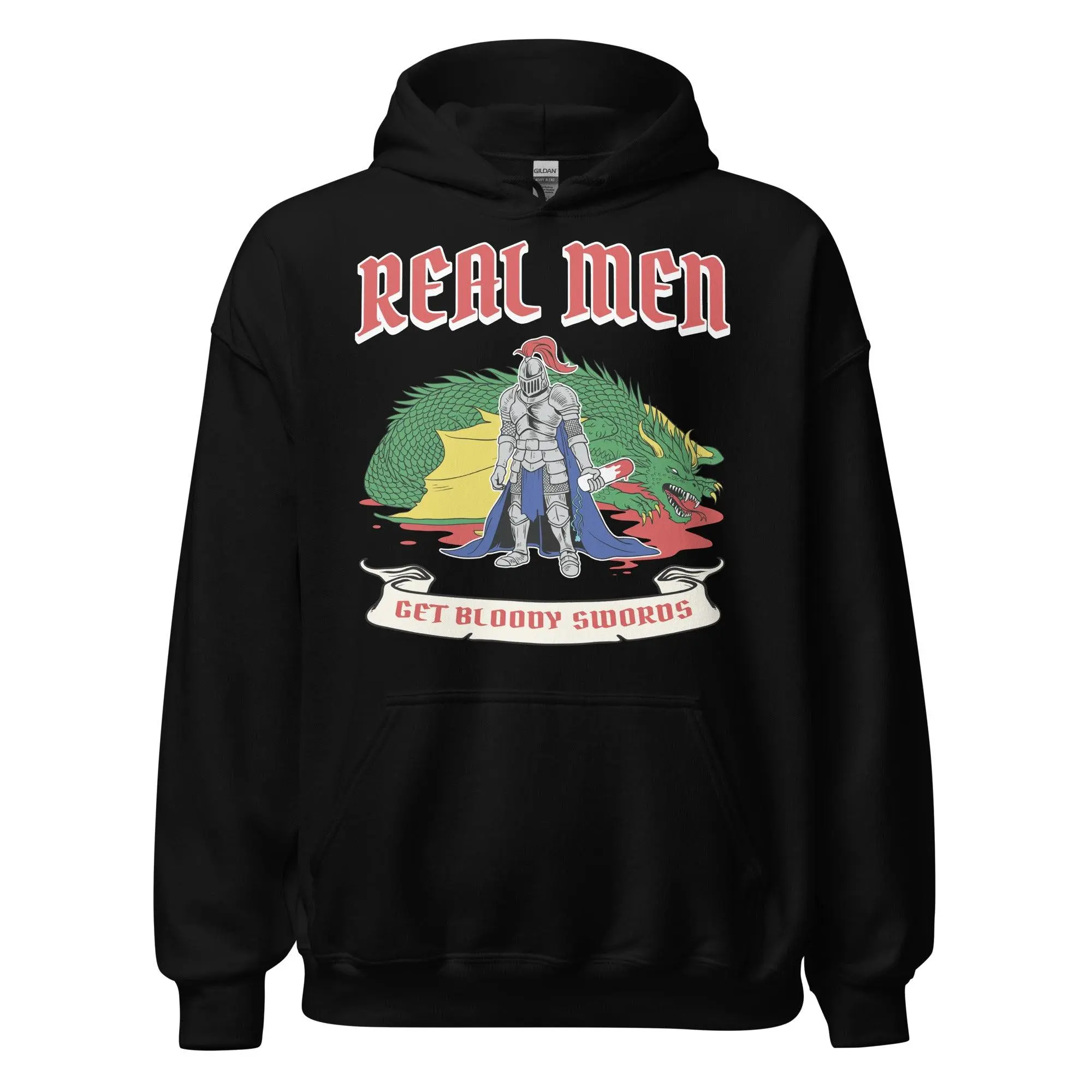 Real Men Get Bloody Swords Hoodie
