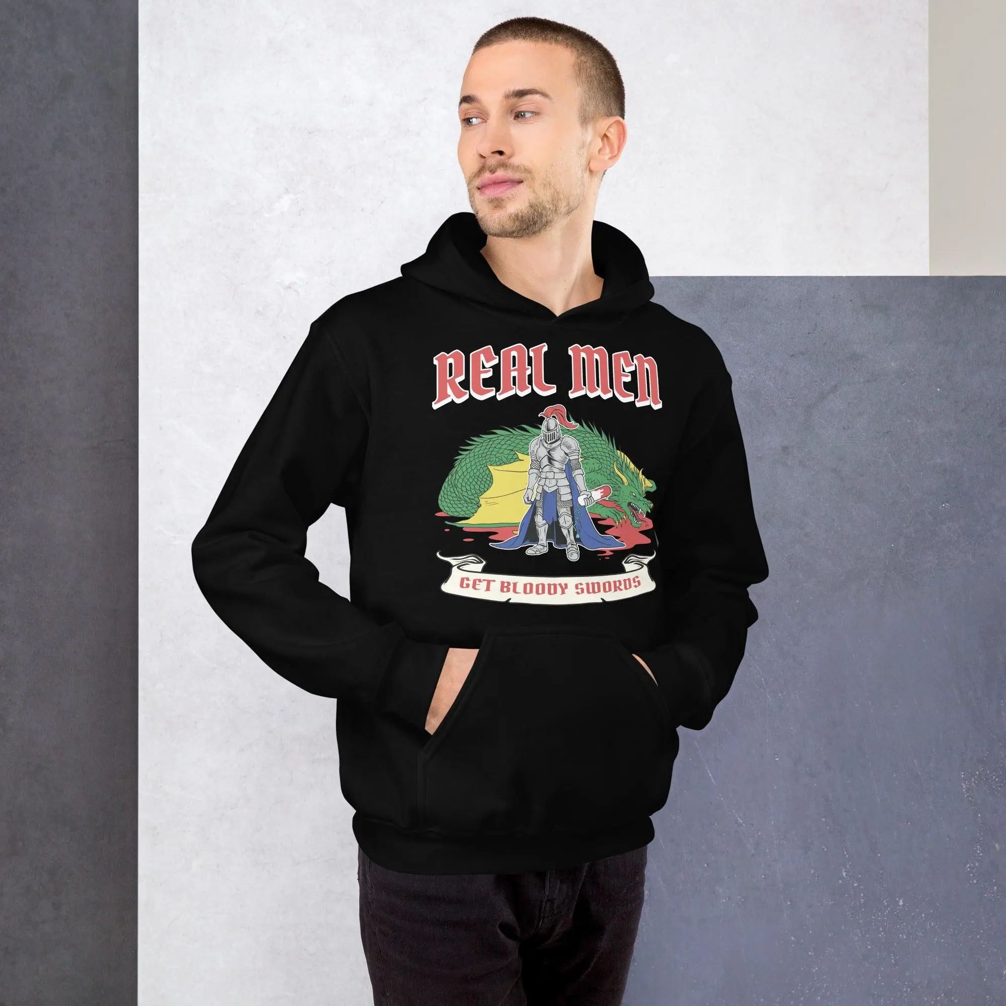 Real Men Get Bloody Swords Hoodie - Image 8