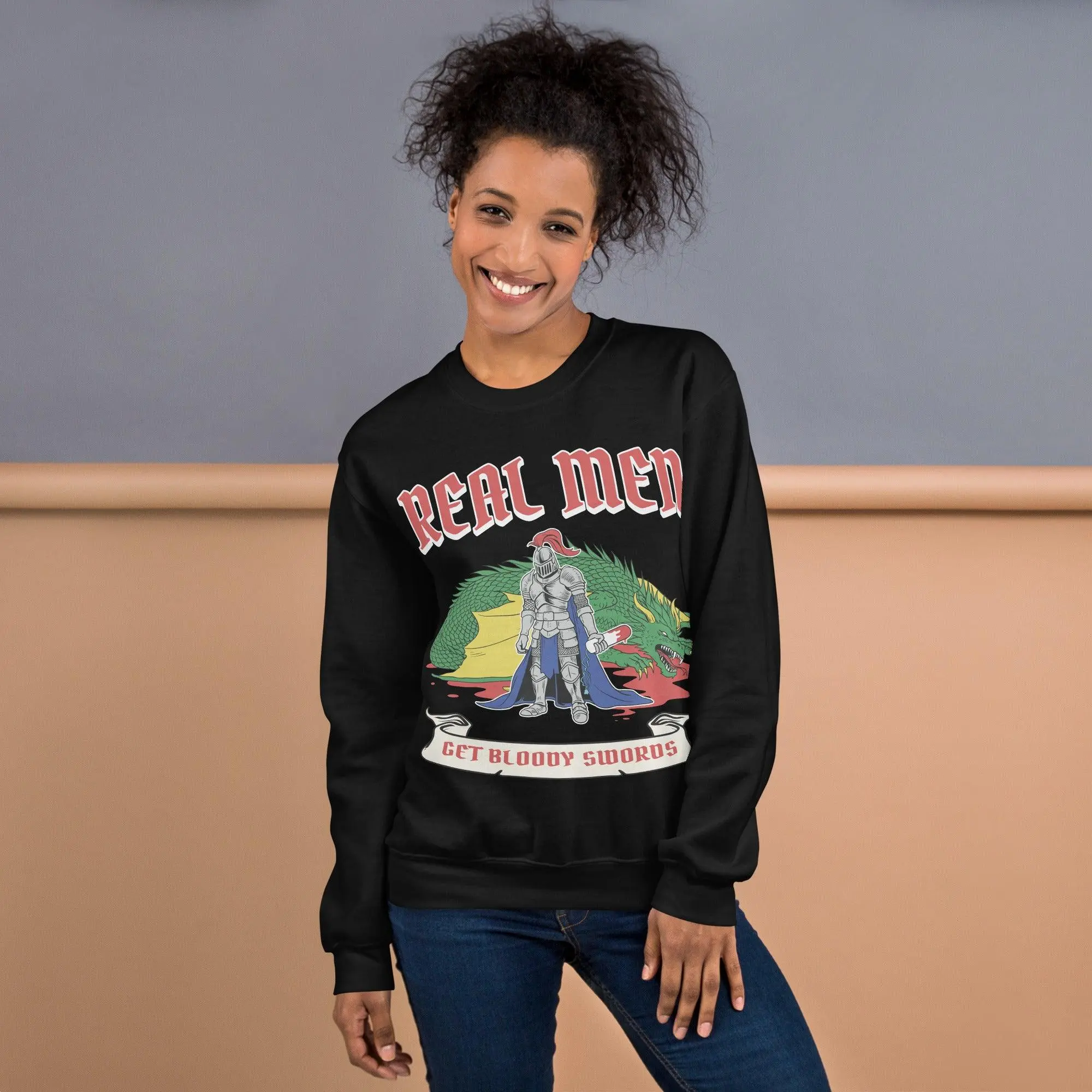 Real Men Get Bloody Swords Sweatshirt - Image 10
