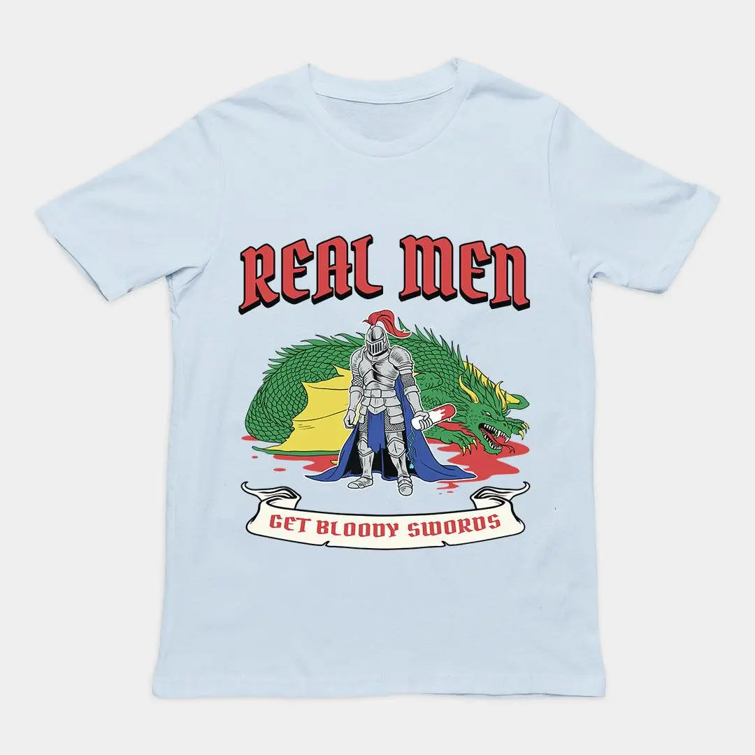 Real Men Get Bloody Swords T-Shirt - Image 5