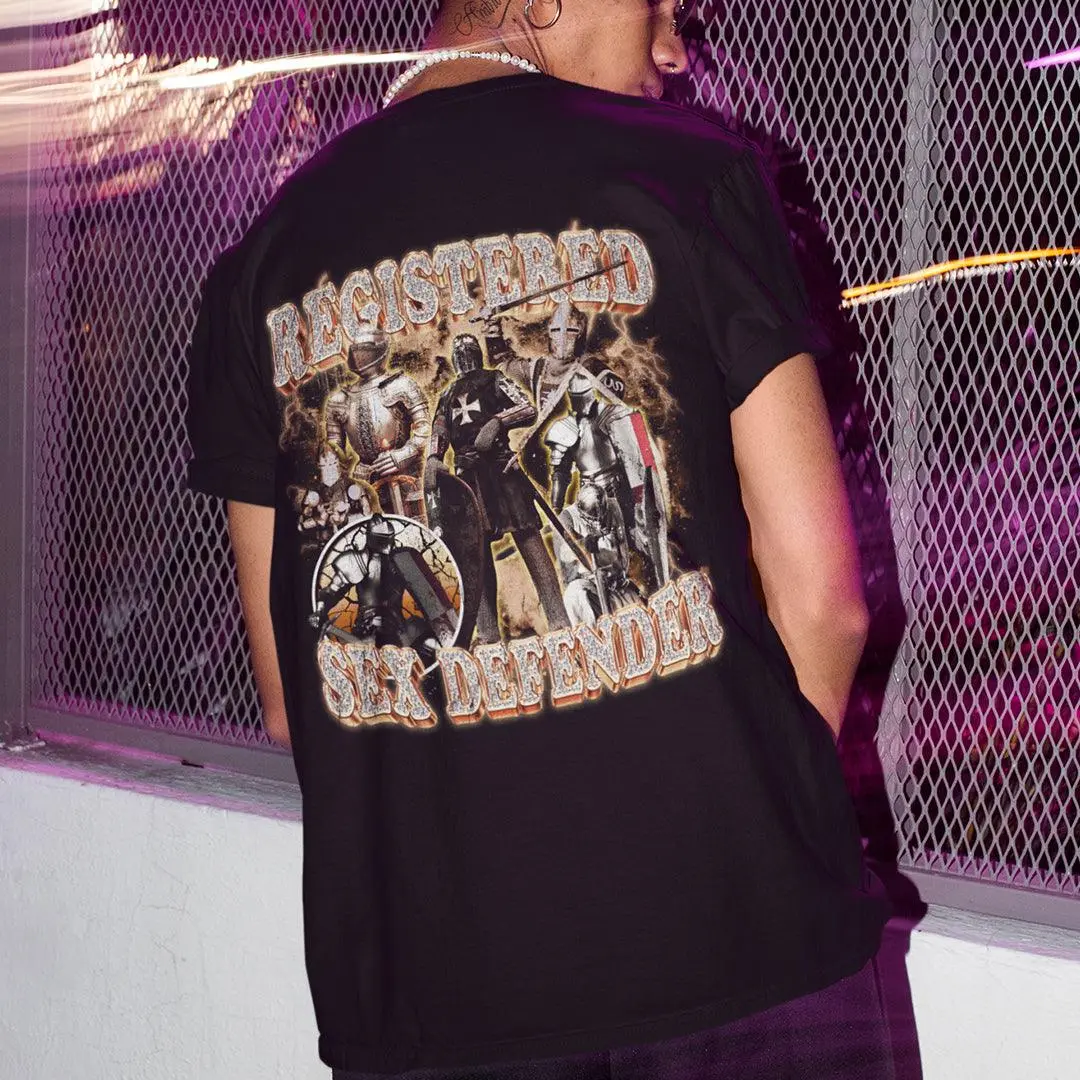 Registered Sex Defender t-shirt (backprint) - Image 7