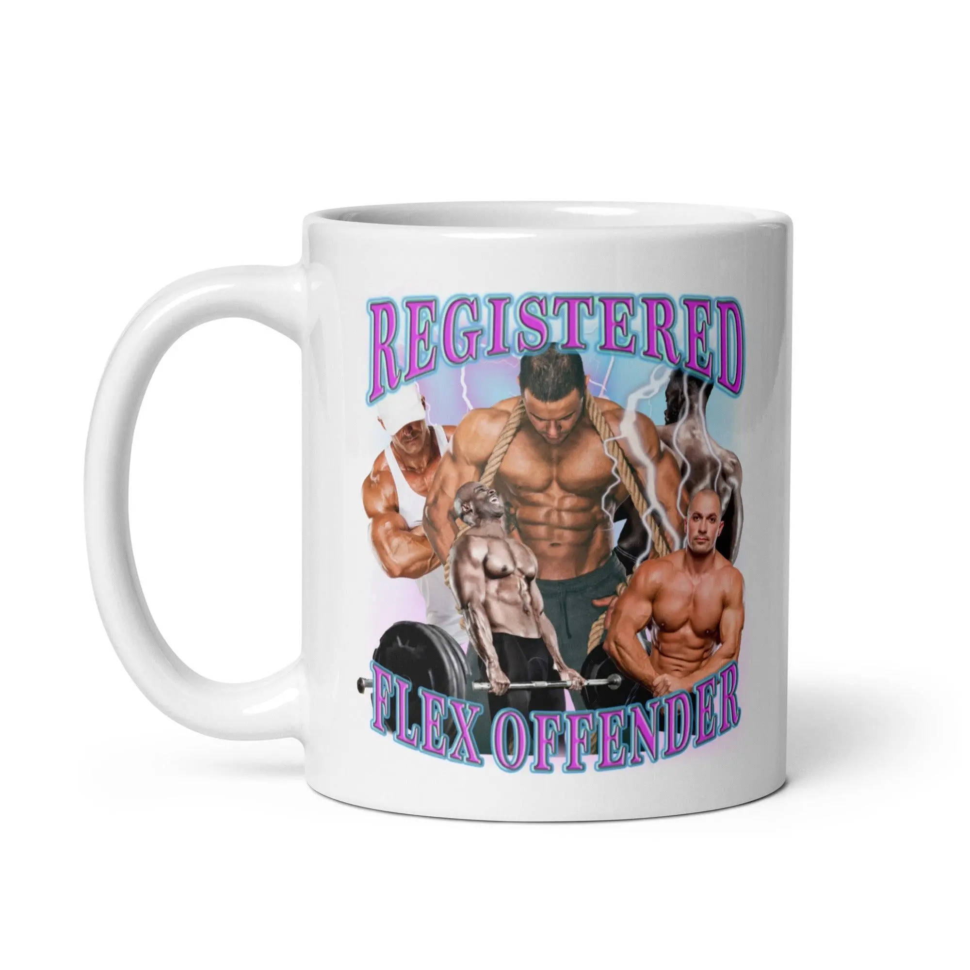 Registered Flex Offender White glossy mug - Image 3