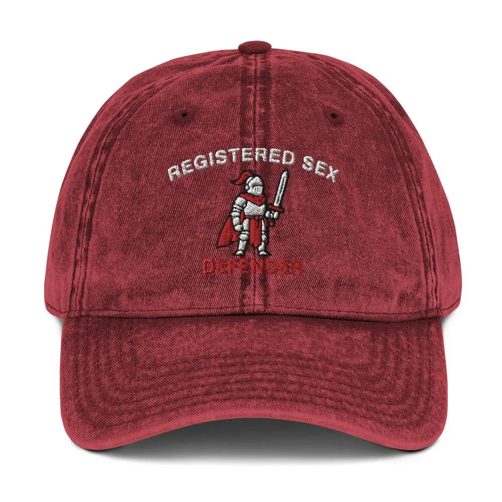 Registered Sex Defender Vintage Cotton Twill Cap - Image 8
