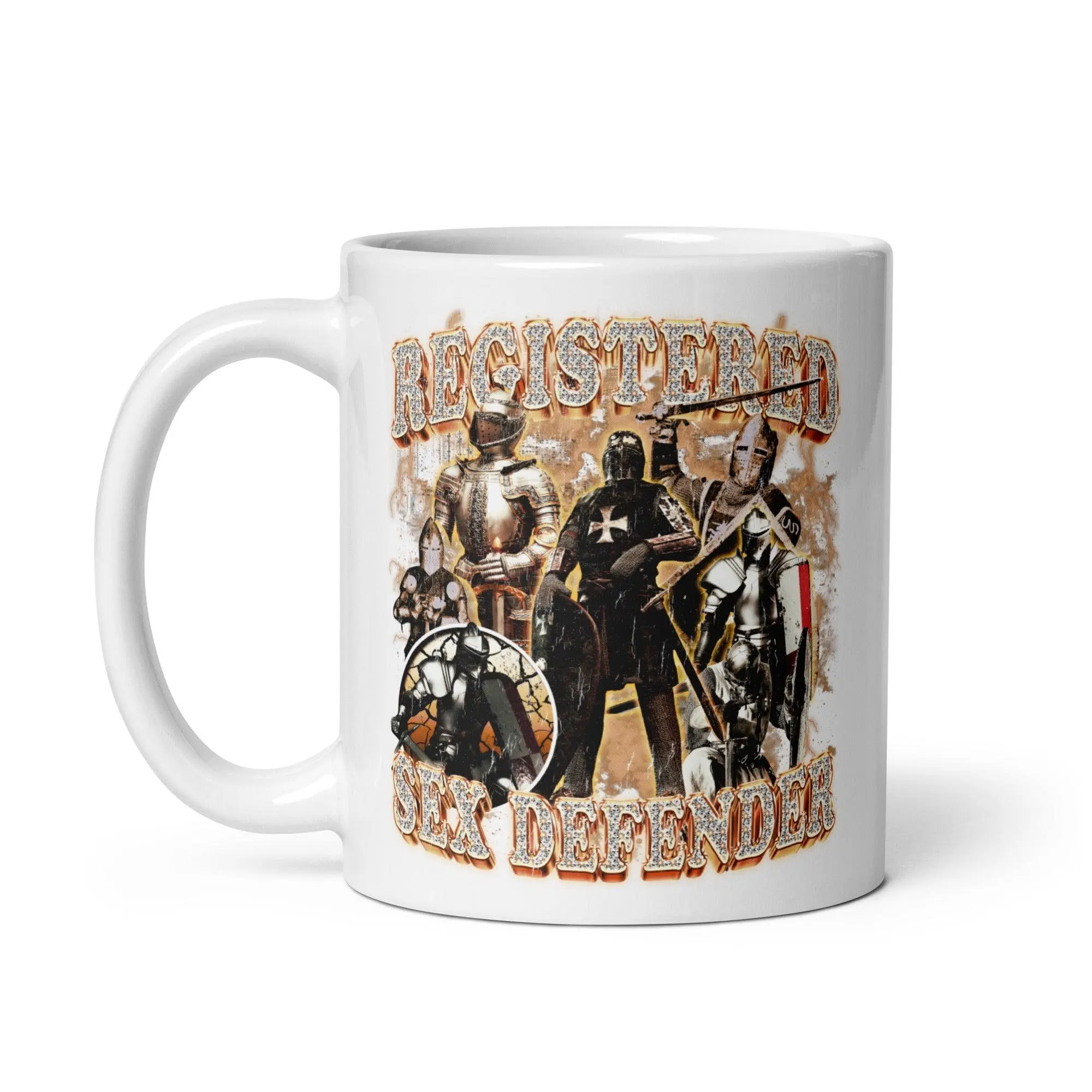 Registered Sex Defender White glossy mug - Image 3