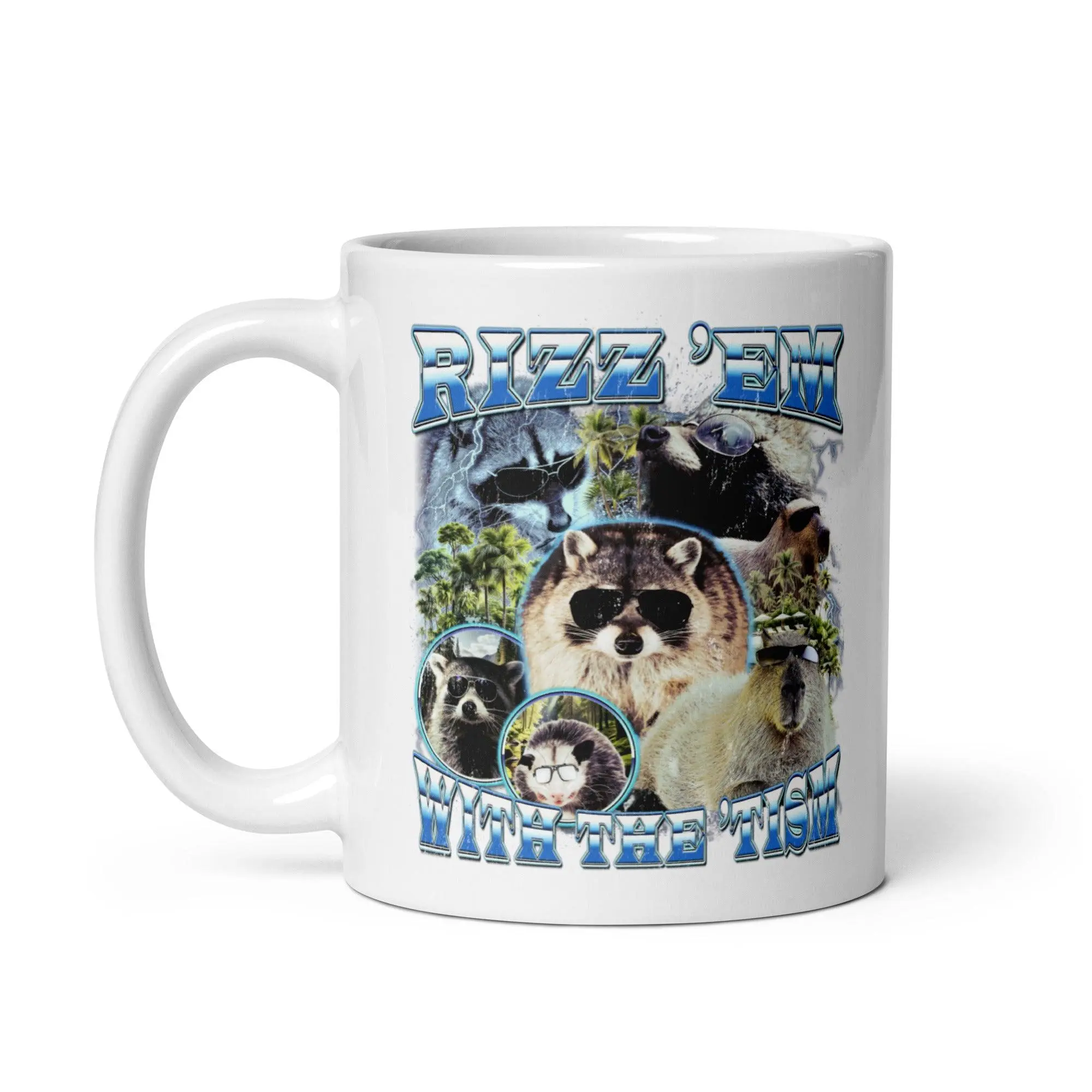 Rizz 'em with the 'tism White glossy mug - Image 3