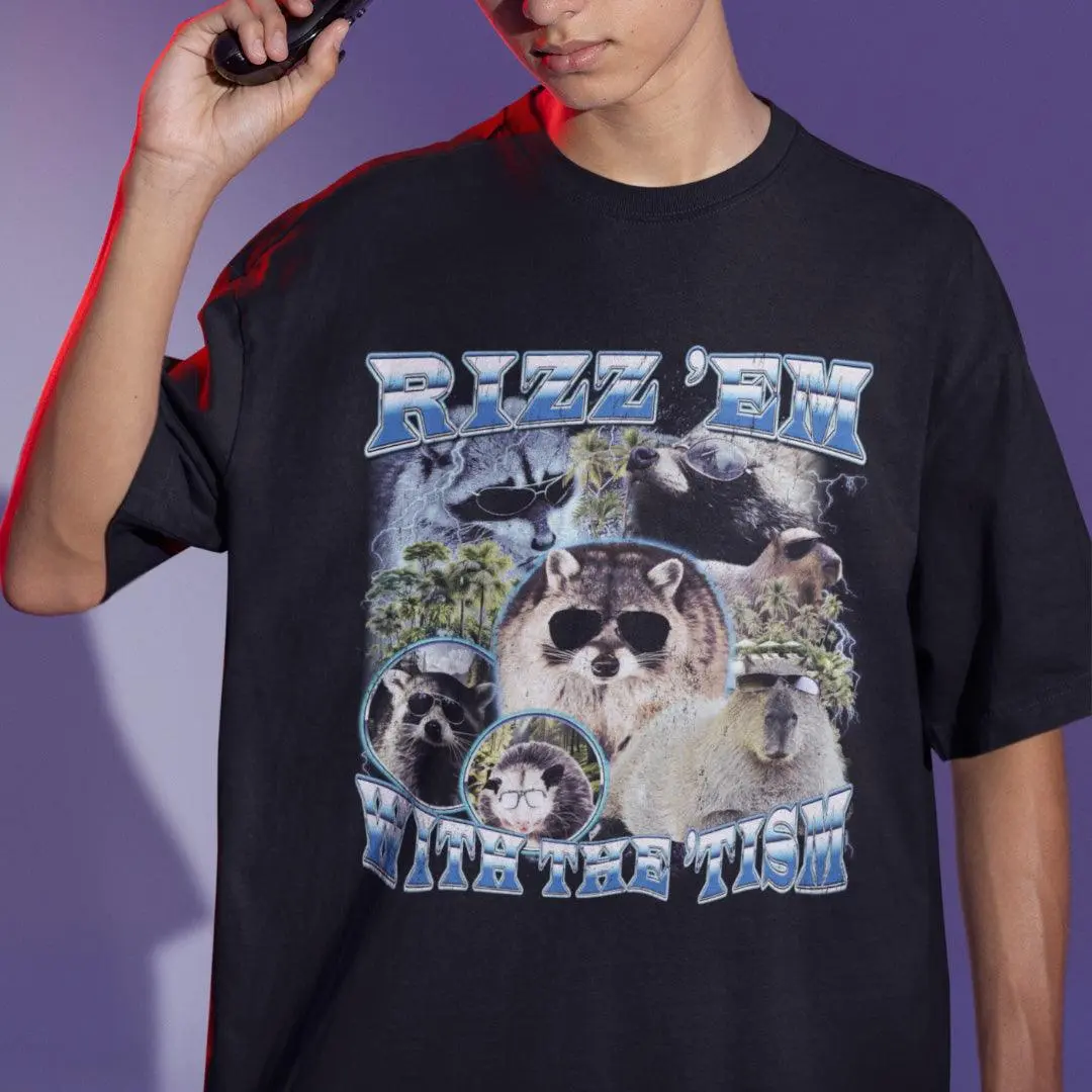 Rizz 'em with the 'tism t-shirt - Image 7