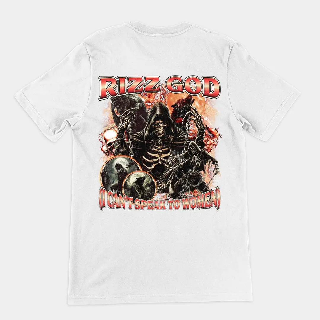 Rizz God (I Can't Speak to Women) t-shirt (backprint) - Image 6
