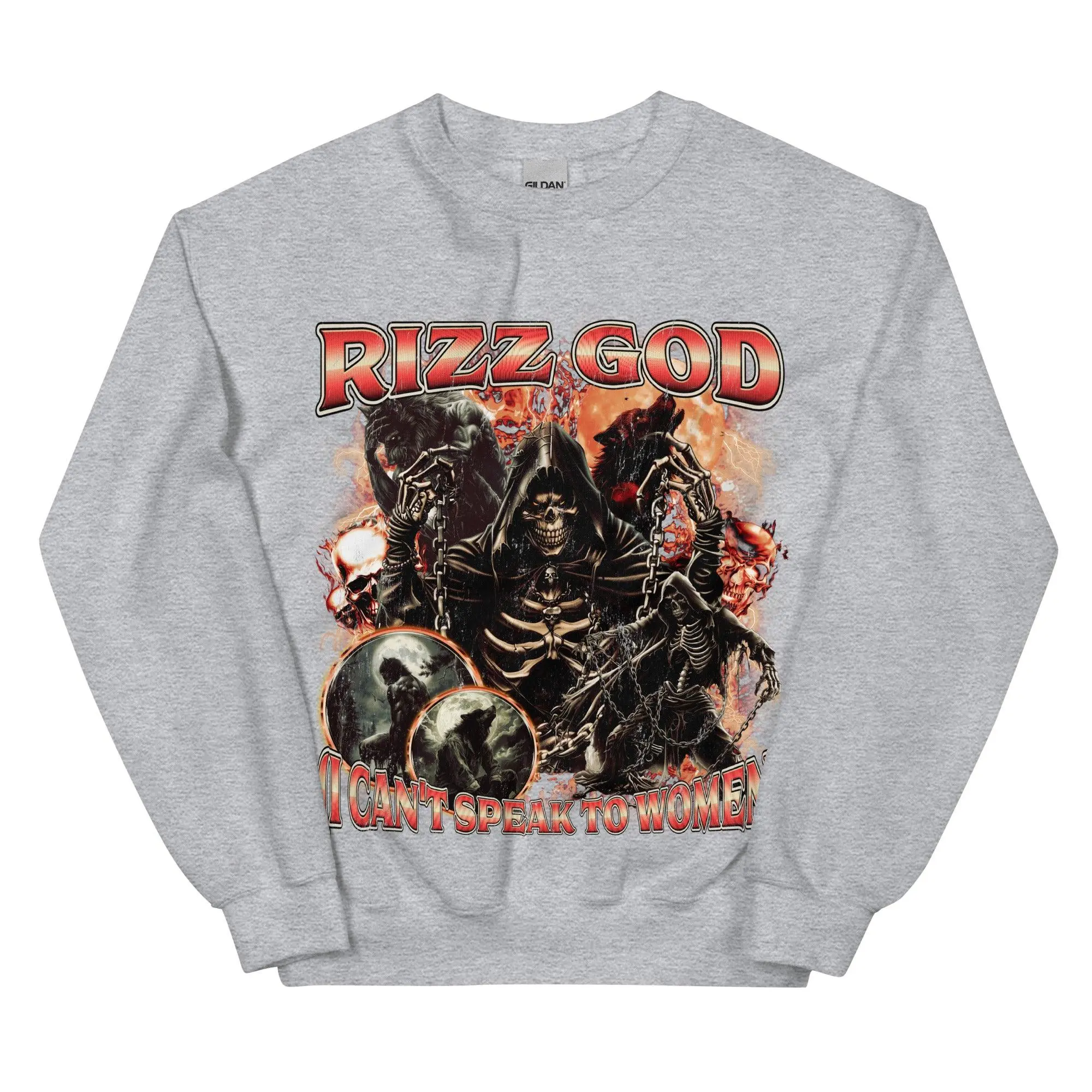 Rizz God (I can't speak to women) Sweatshirt - Image 7