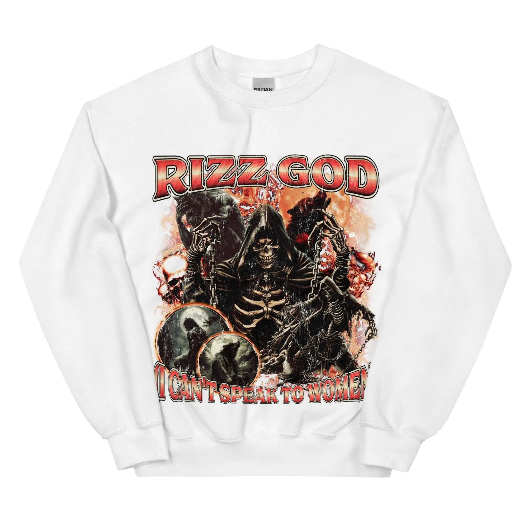 Rizz God (I can't speak to women) Sweatshirt - Image 9