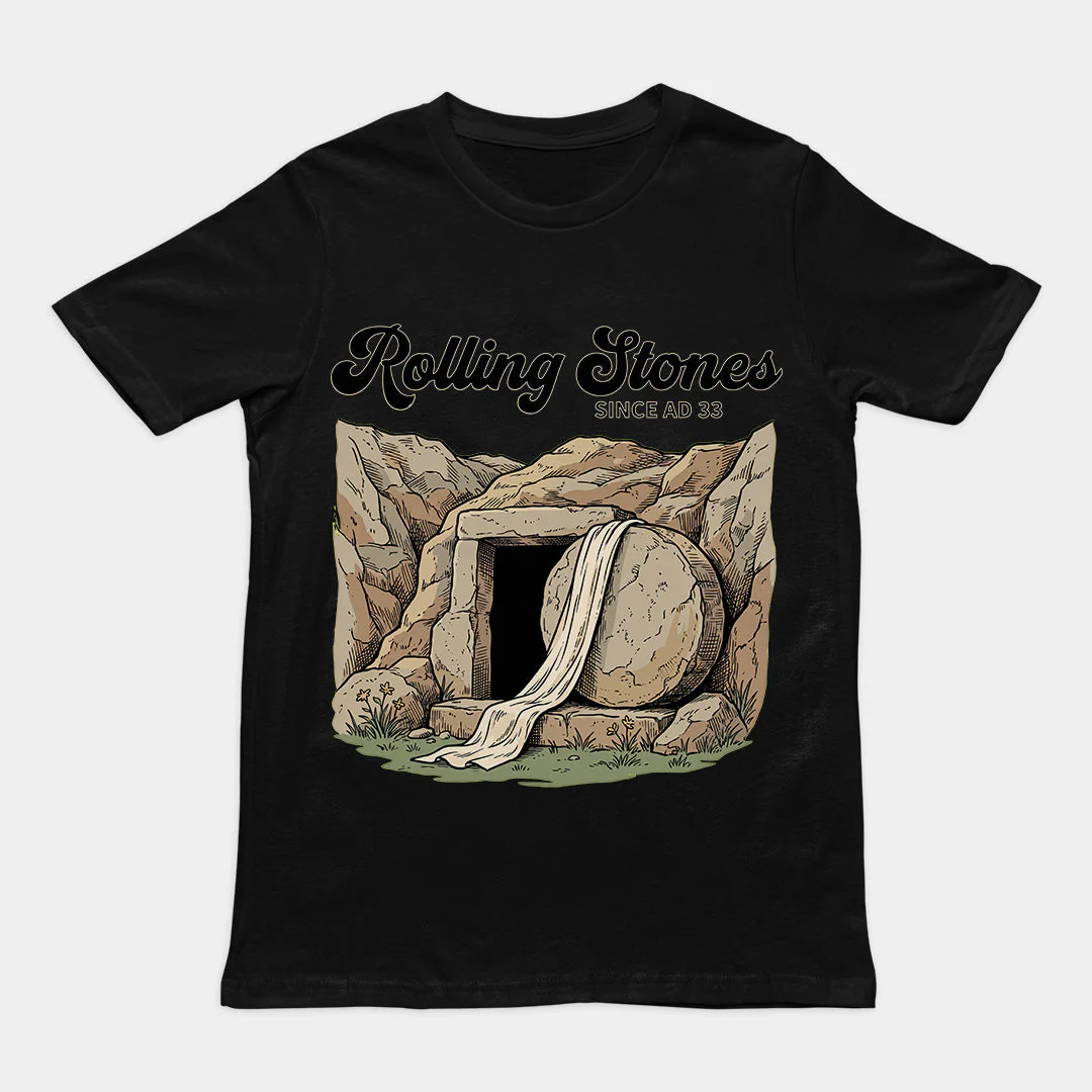 Rolling Stones since AD 33 (Jesus Resurrection) T-Shirt - Image 2