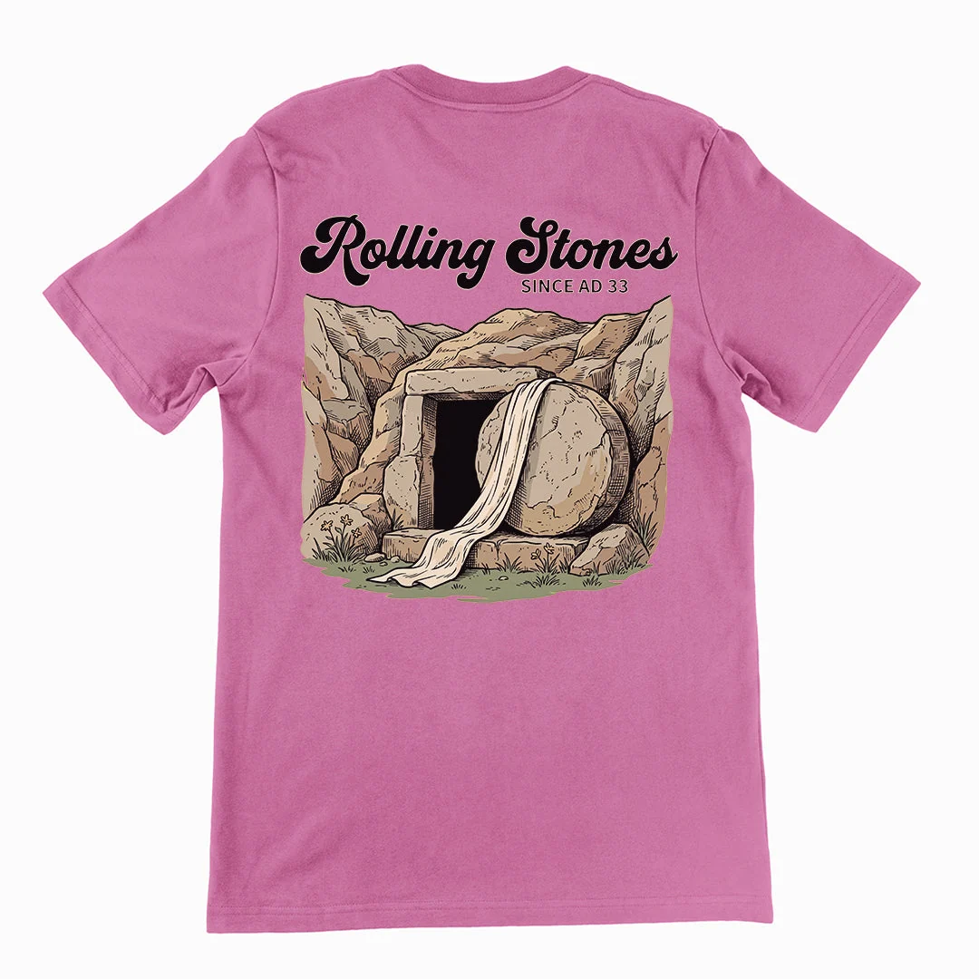 Rolling Stones since AD 33 (Jesus Resurrection) T-Shirt (backprint) - Image 2
